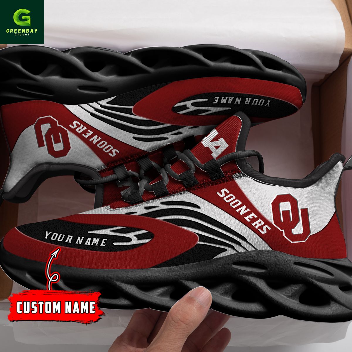 Ideafootwear Oklahoma Sooners Max Soul Shoes Sneakers For Men And Women