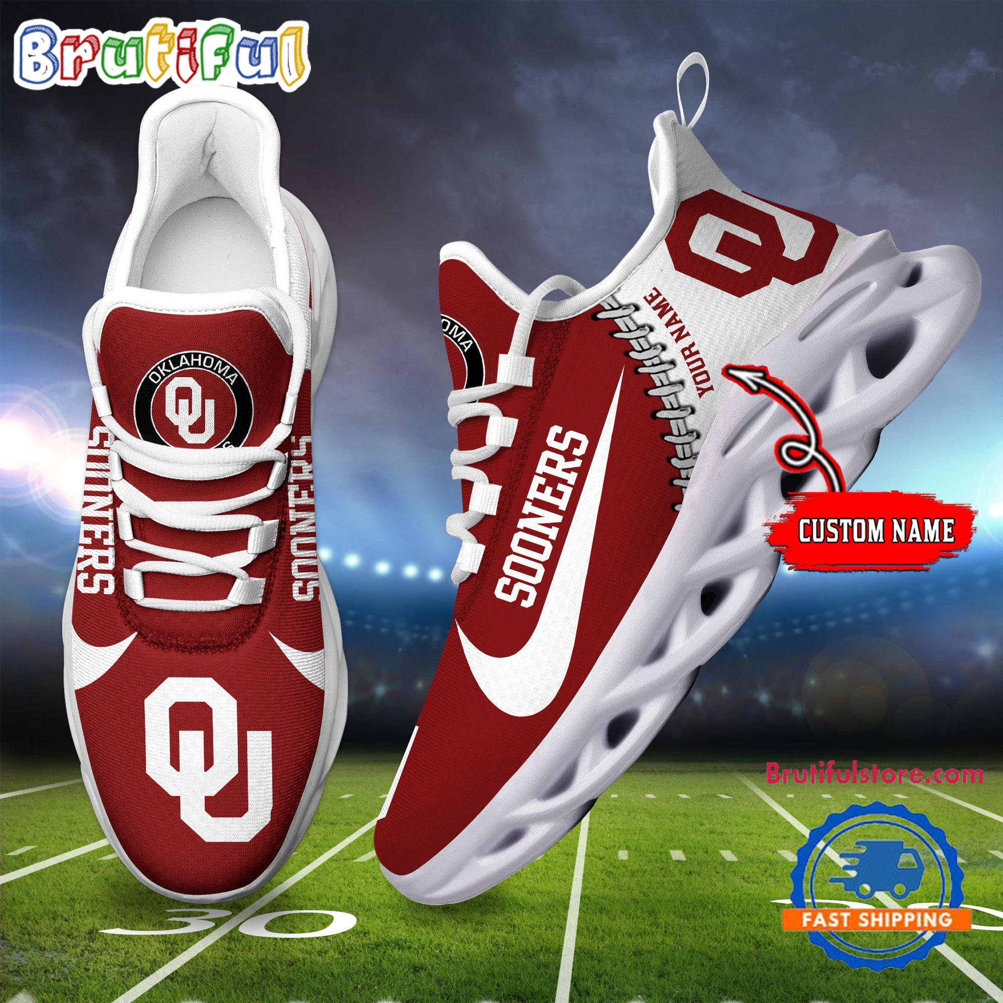 Ideafootwear Oklahoma Sooners Max Soul Shoes Sneakers For Men And Women