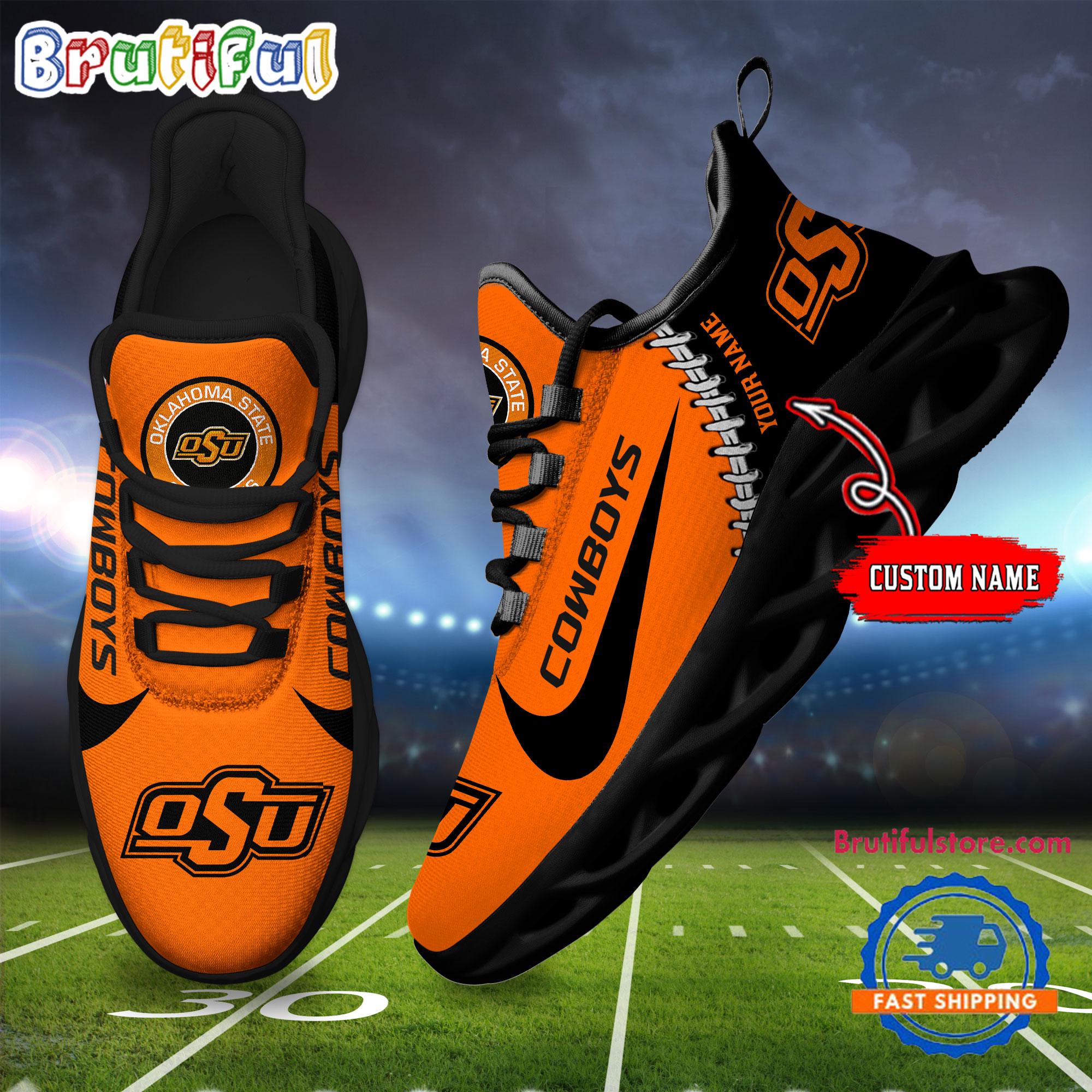 Ideafootwear Oklahoma State Cowboys Max Soul Shoes Sneakers For Men And Women