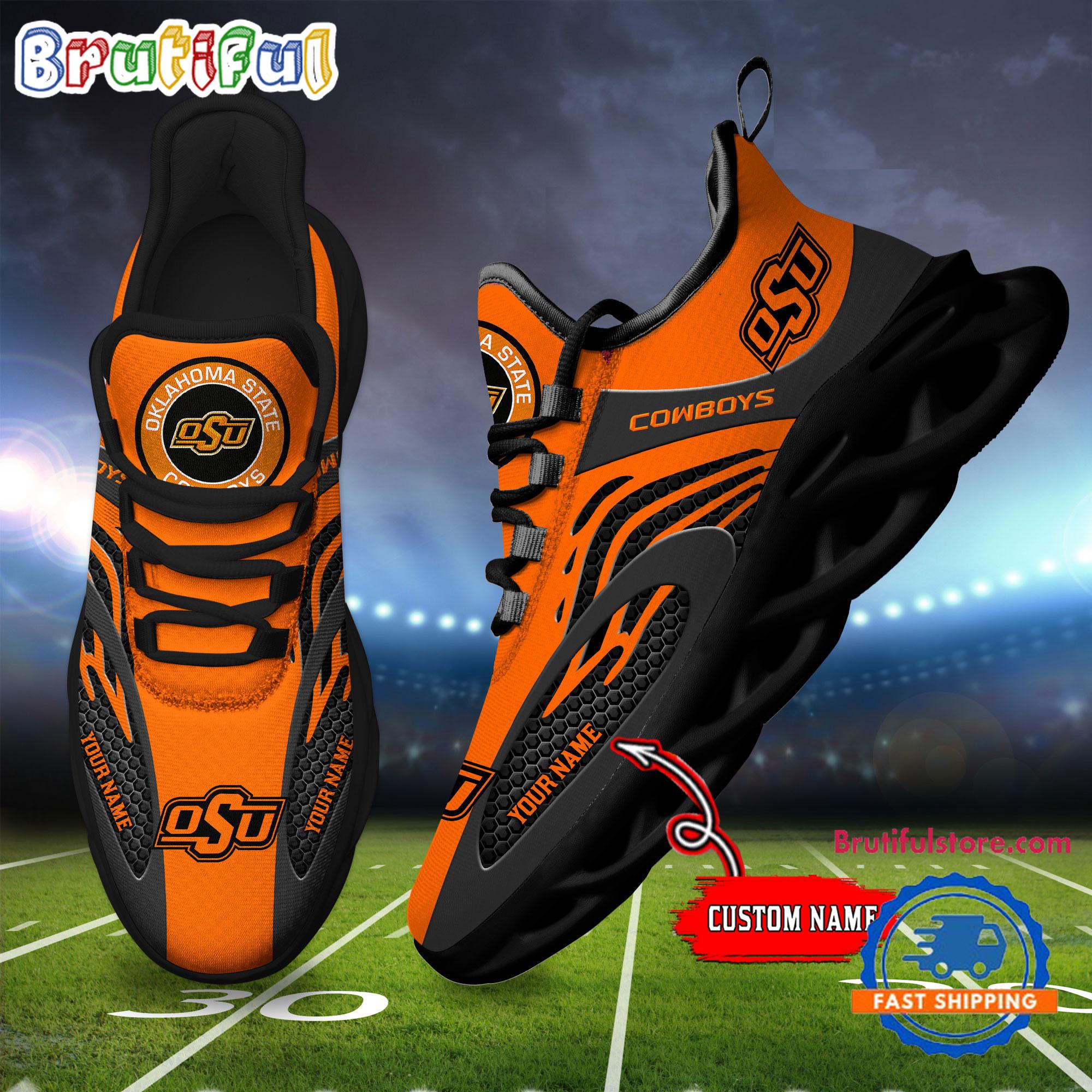 Ideafootwear Oklahoma State Cowboys Max Soul Shoes Sneakers For Men And Women