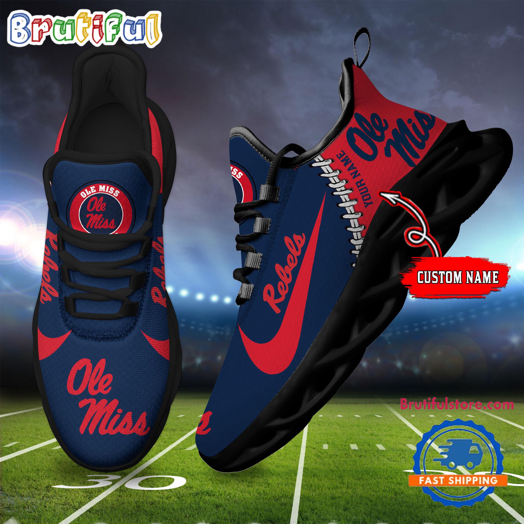 Ideafootwear Ole Miss Rebels Max Soul Shoes Sneakers For Men And Women