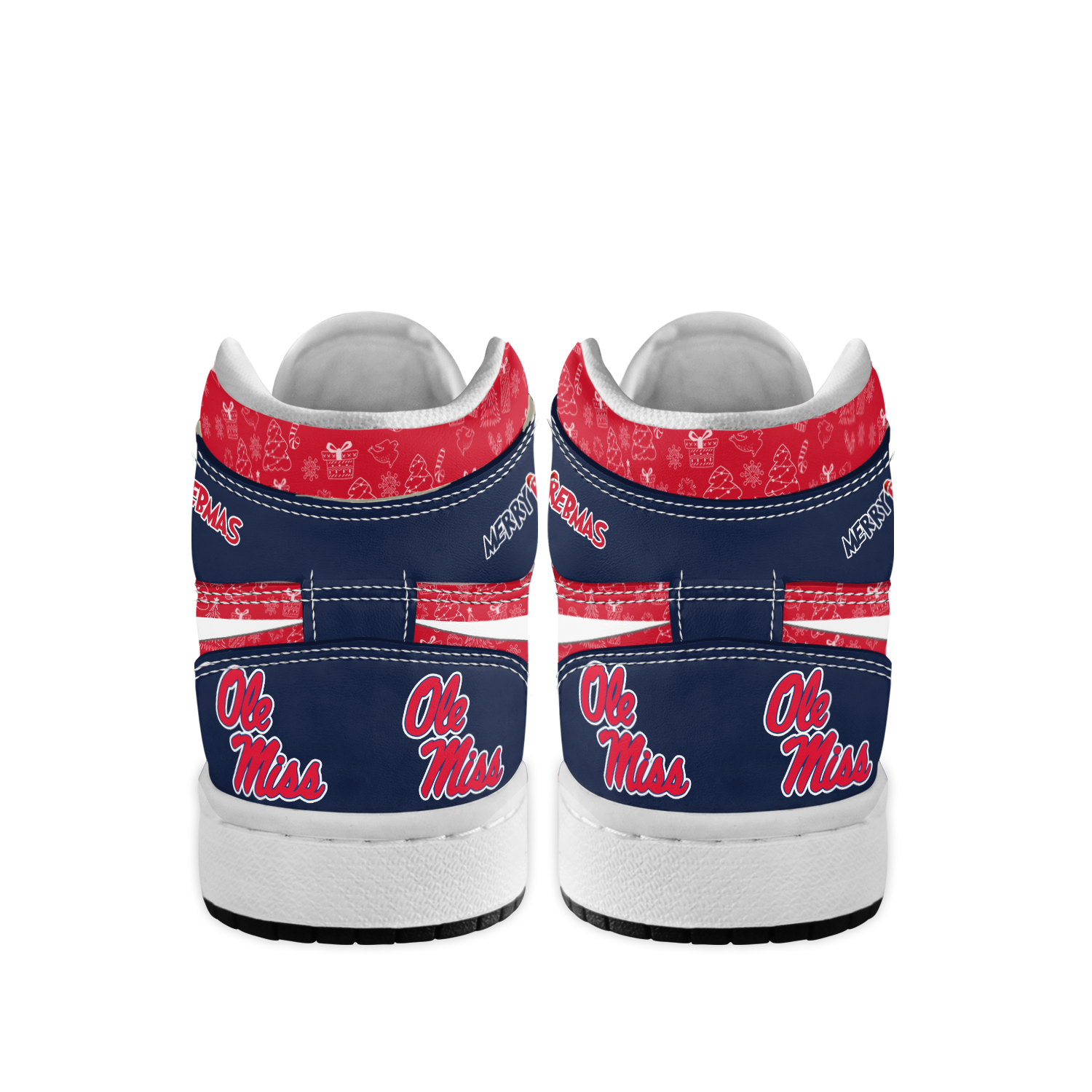 Ideafootwear Ole Miss Rebels x The Grinch x Christmas AJ1 High Sneakers Shoes For Men And Women
