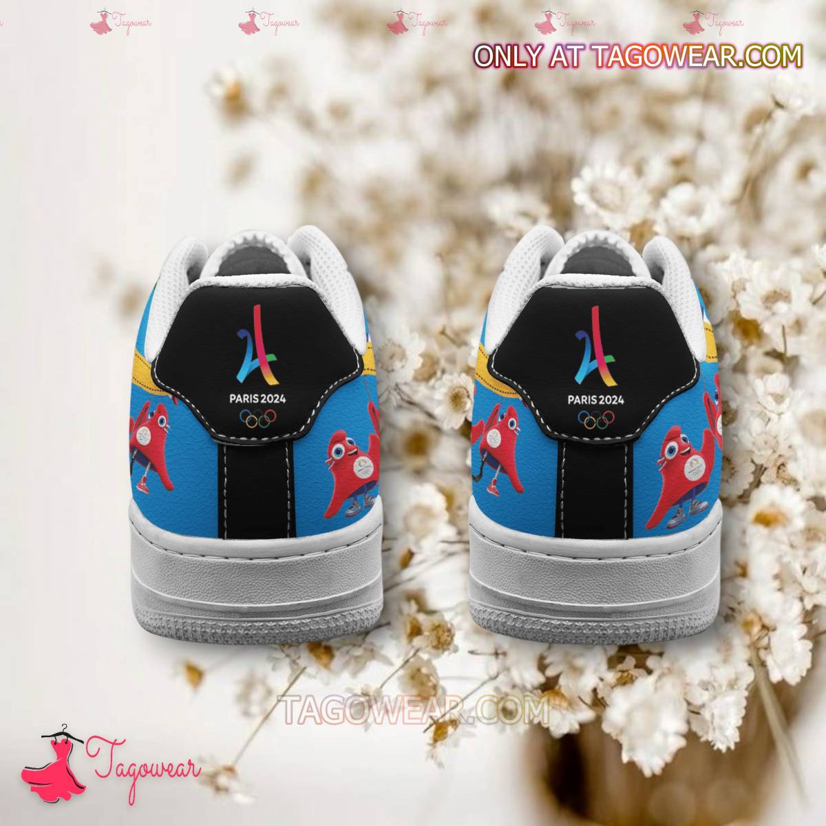 Ideafootwear Olympic Paris 2024 Mascot Air Low-Top Sneakers Shoes For Men And Women 3
