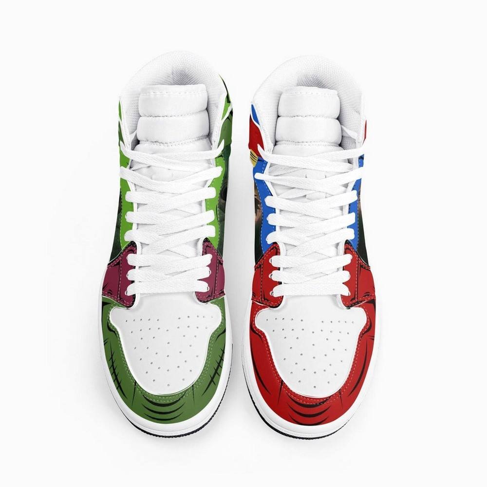 Ideafootwear One Piece Zoro And Luffy AJ1 High Sneakers Shoes For Men And Women