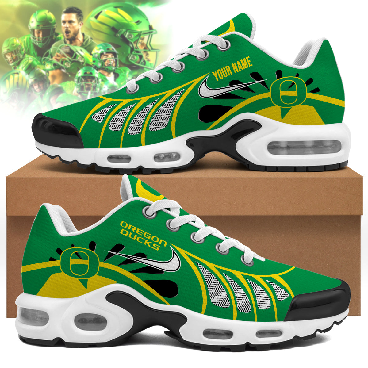 Ideafootwear Oregon Ducks TN Shoes Sneakers For Men And Women