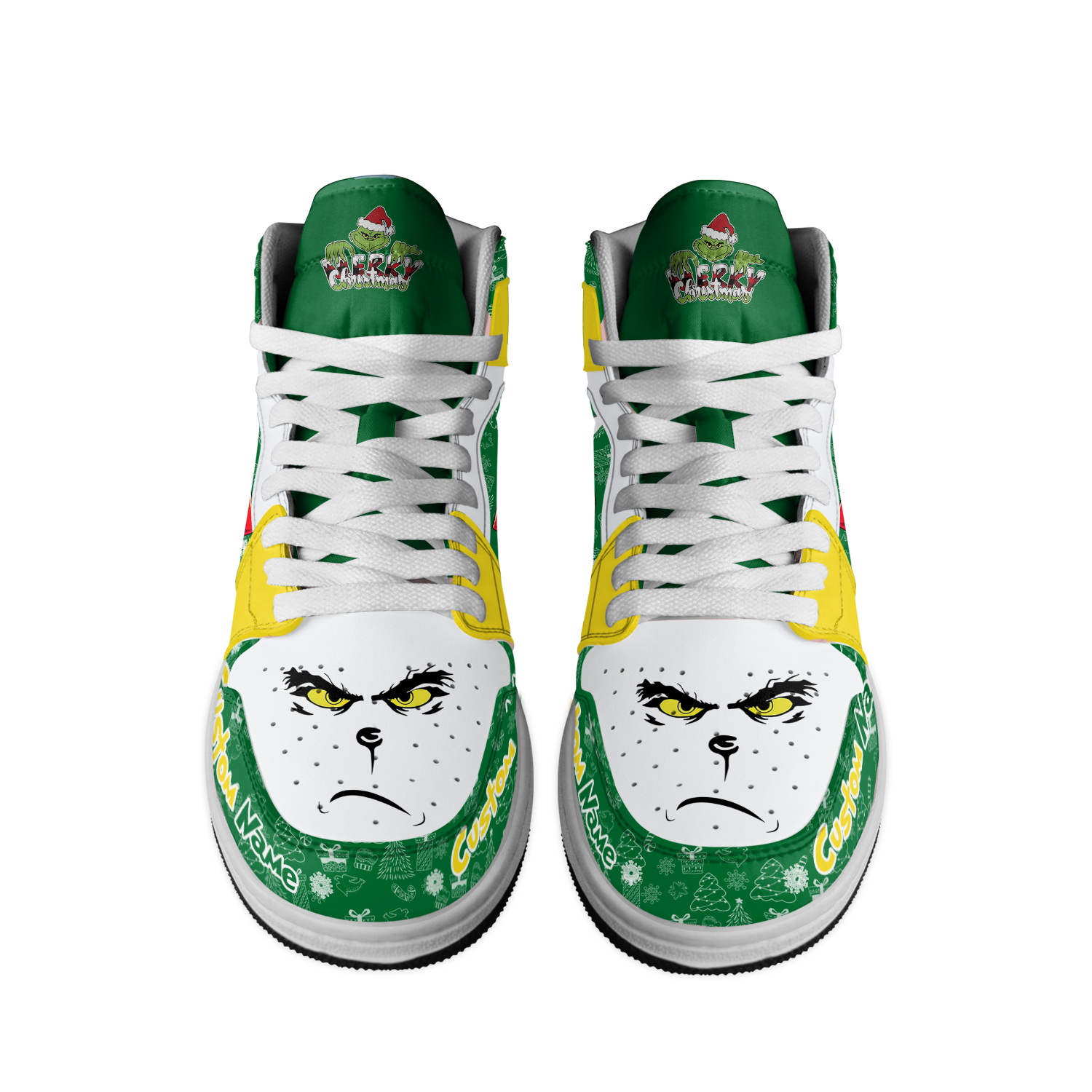 Ideafootwear  Oregon Ducks x The Grinch x Christmas AJ1 High Sneakers Shoes For Men And Women