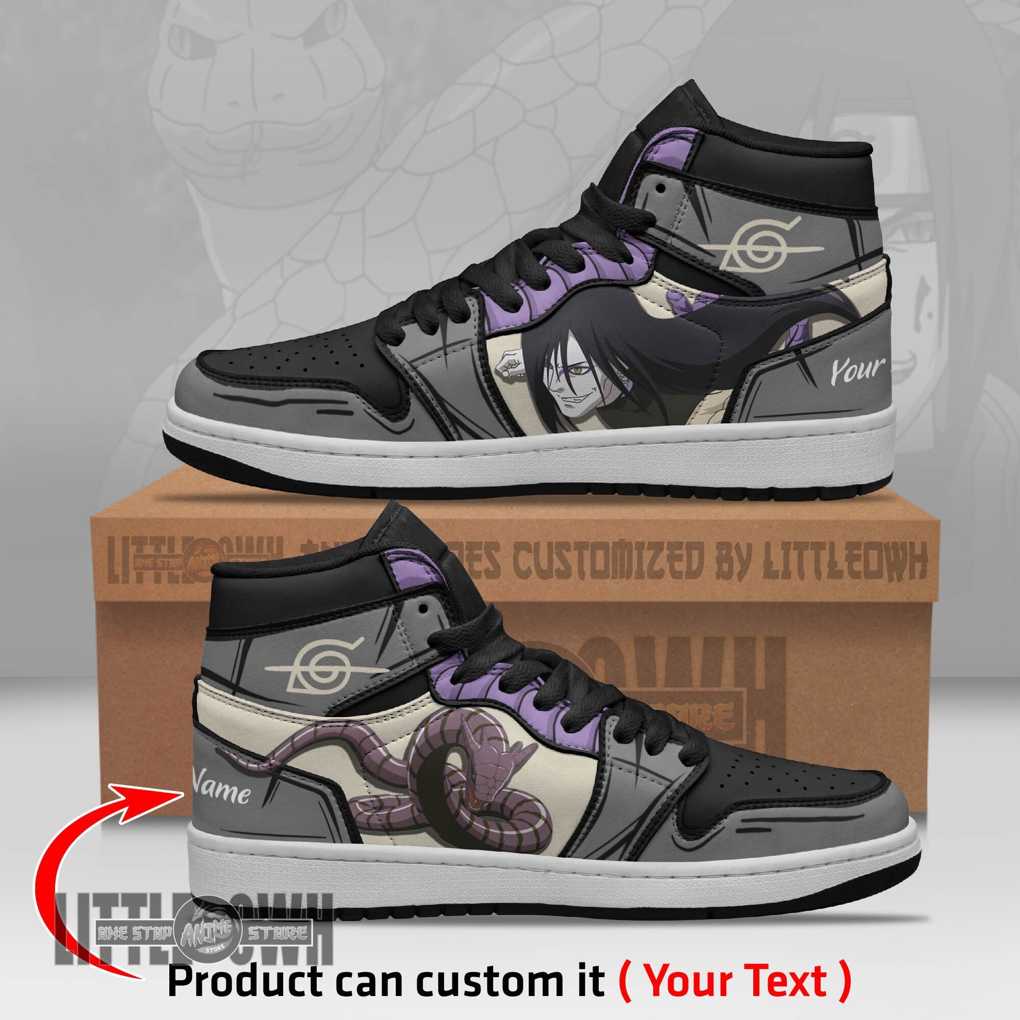 Ideafootwear Orochimaru AJ1 High Sneakers Shoes For Men And Women