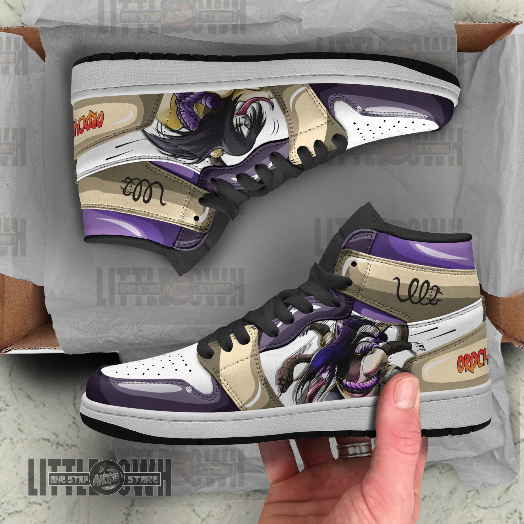 Ideafootwear Orochimaru AJ1 High Sneakers Shoes For Men And Women