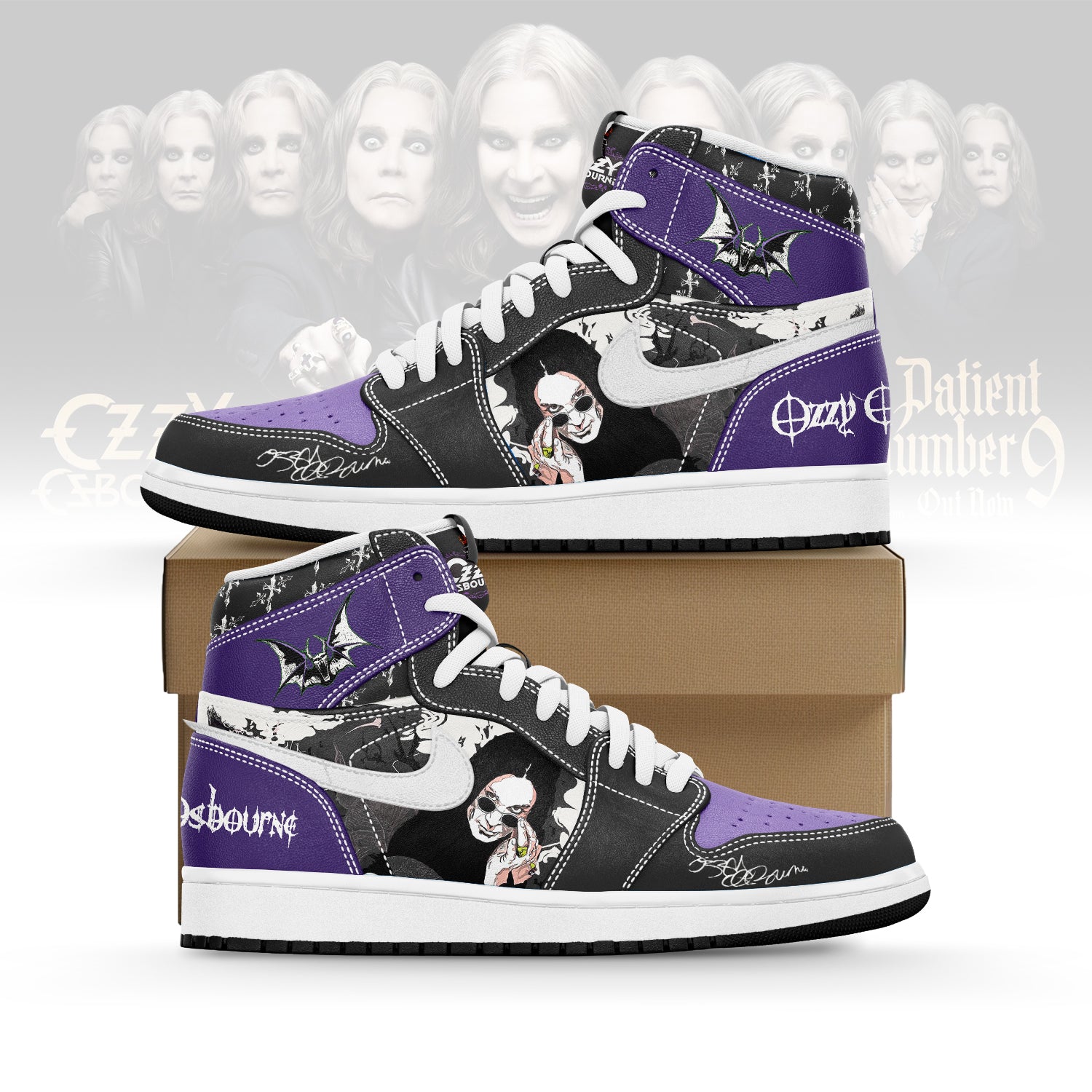 Ideafootwear Ozzy Osbourne AJ1 High Sneakers Shoes For Men And Women