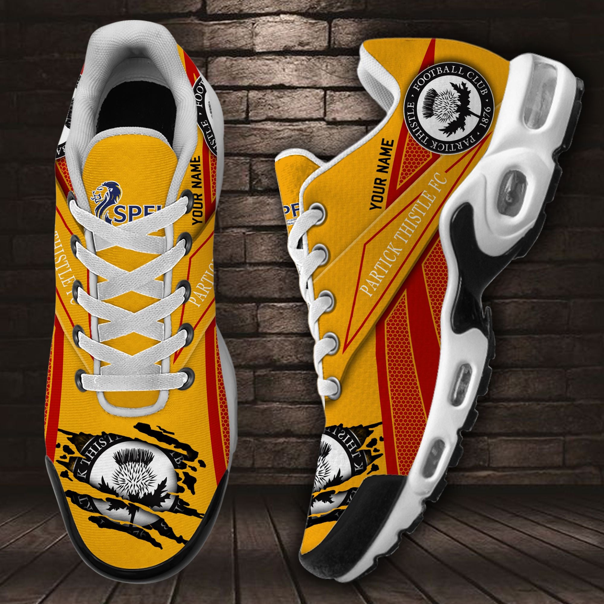 Ideafootwear Partick Thistle F.C. TN Shoes Sneakers For Men And Women