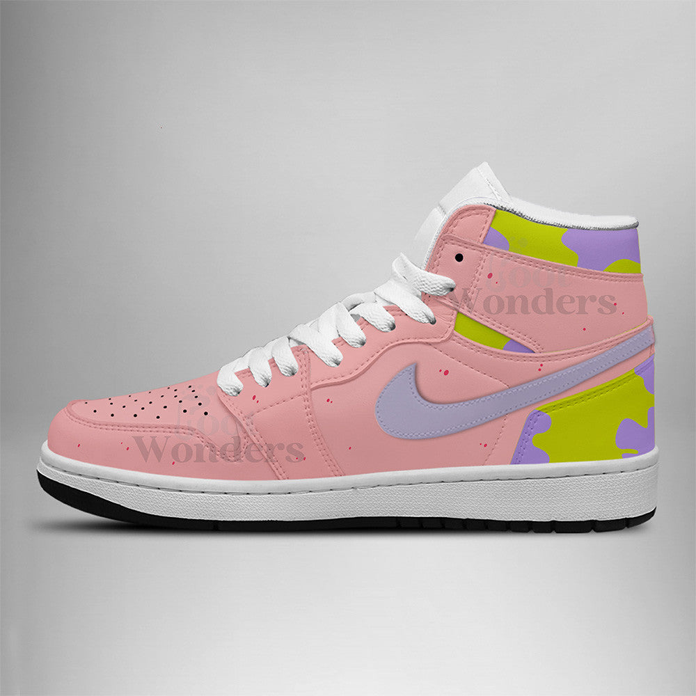 Ideafootwear Patrick star AJ1 High Sneakers Shoes For Men And Women