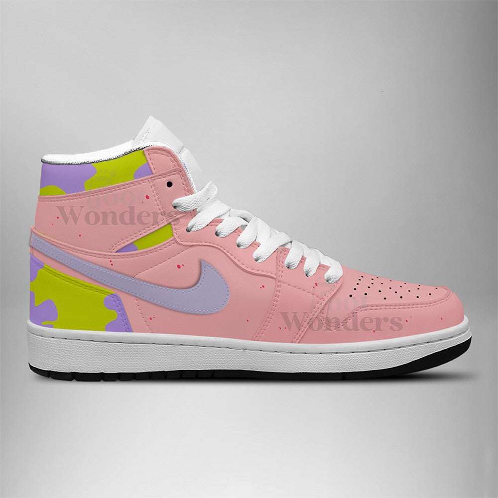 Ideafootwear Patrick star AJ1 High Sneakers Shoes For Men And Women