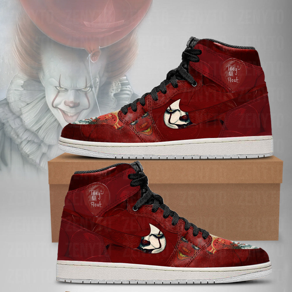 Ideafootwear Pennywise Halloween AJ1 High Sneakers Shoes For Men And Women