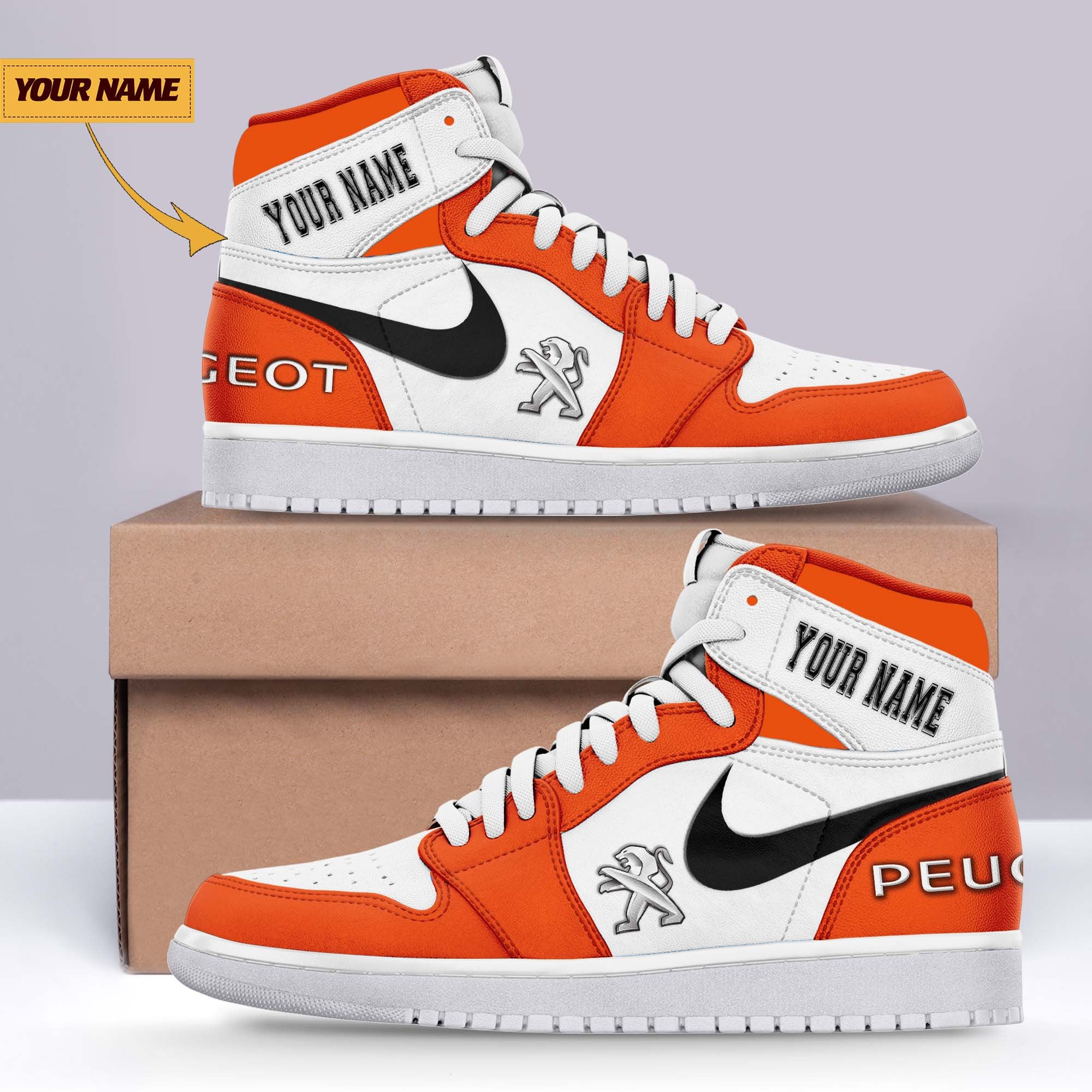Ideafootwear Peugeot AJ1 High Sneakers Shoes For Men And Women