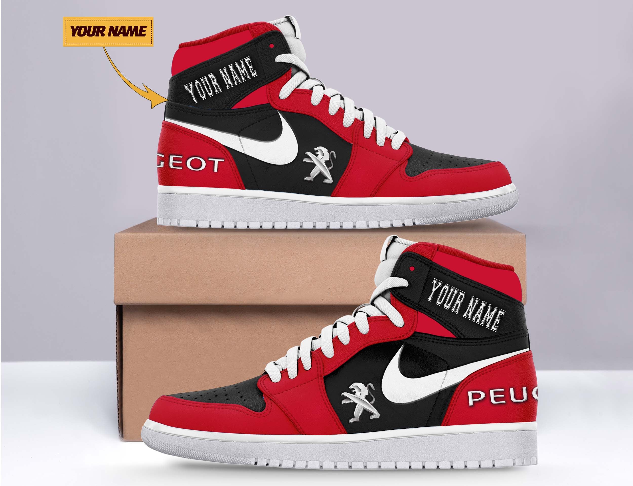 Ideafootwear Peugeot AJ1 High Sneakers Shoes For Men And Women