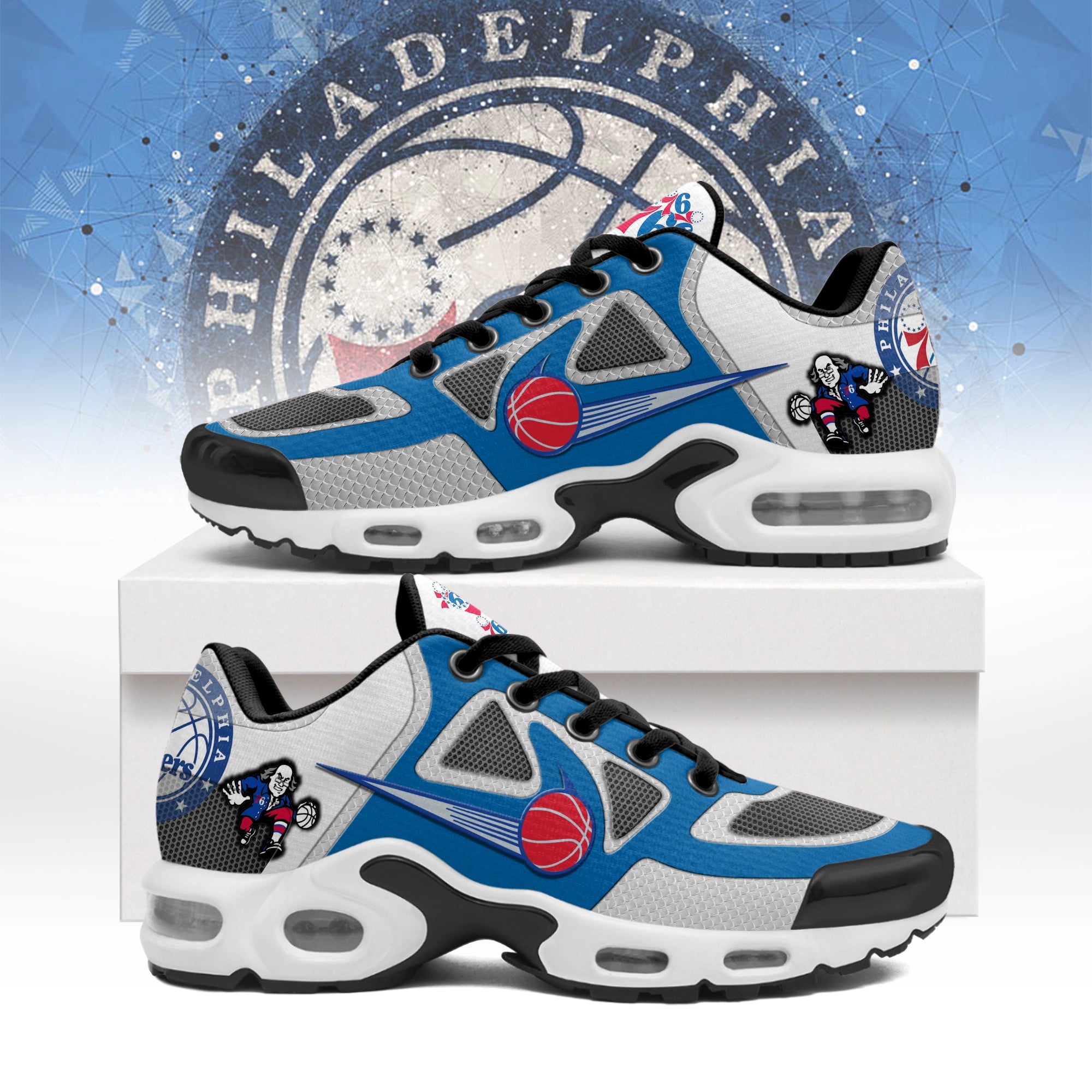 Ideafootwear Philadelphia 76ers TN Shoes Sneakers For Men And Women