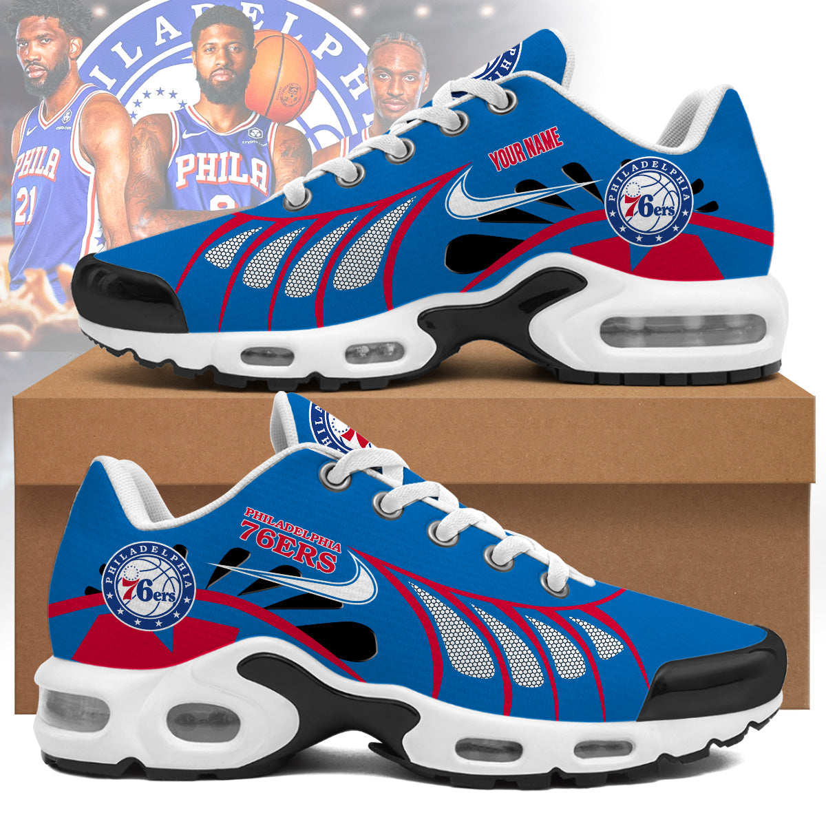 Ideafootwear Philadelphia 76ers TN Shoes Sneakers For Men And Women