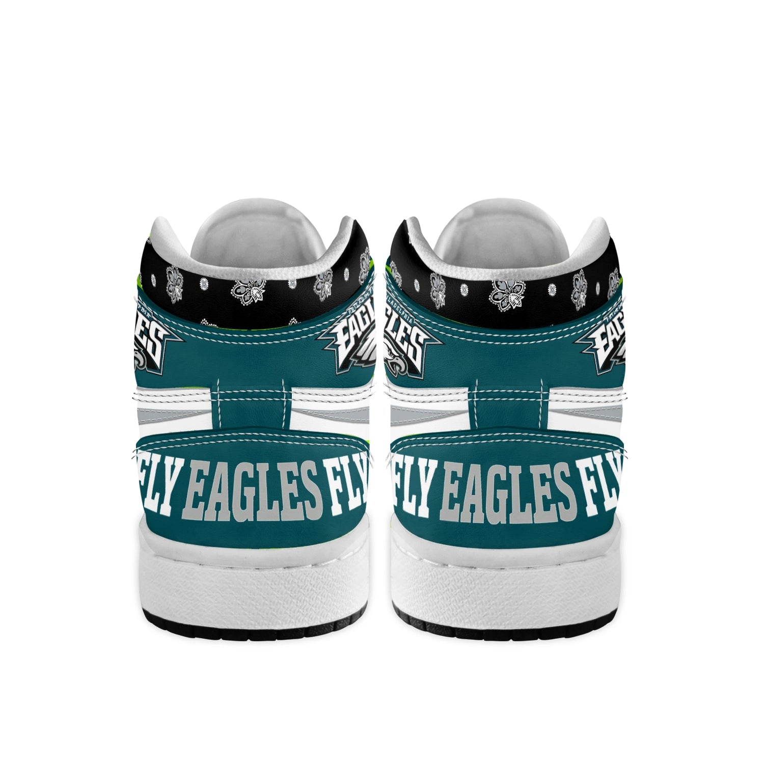 Ideafootwear Philadelphia Eagles AJ1 High Sneakers Shoes For Men And Women