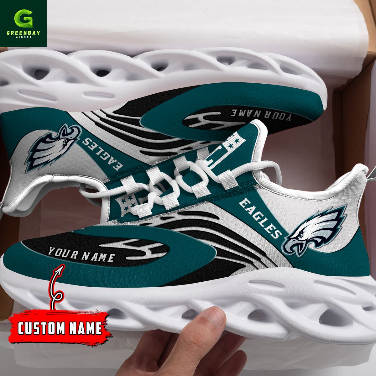 Ideafootwear Philadelphia Eagles Max Soul Shoes Sneakers For Men And Women