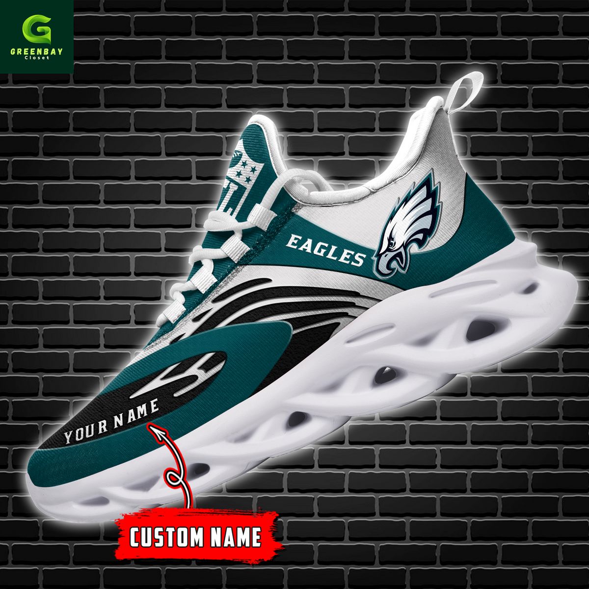 Ideafootwear Philadelphia Eagles Max Soul Shoes Sneakers For Men And Women