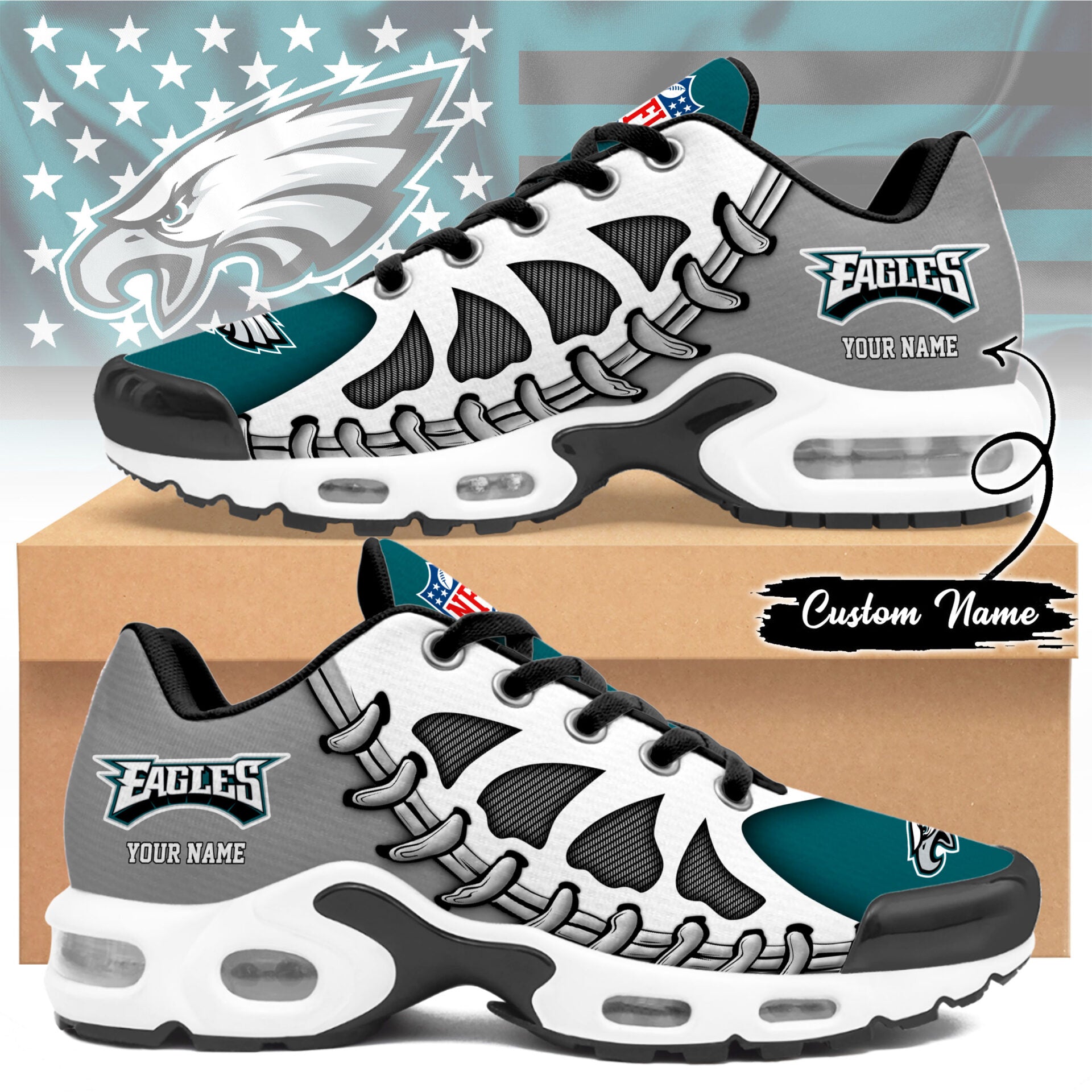 Ideafootwear Philadelphia Eagles TN Shoes Sneakers For Men And Women