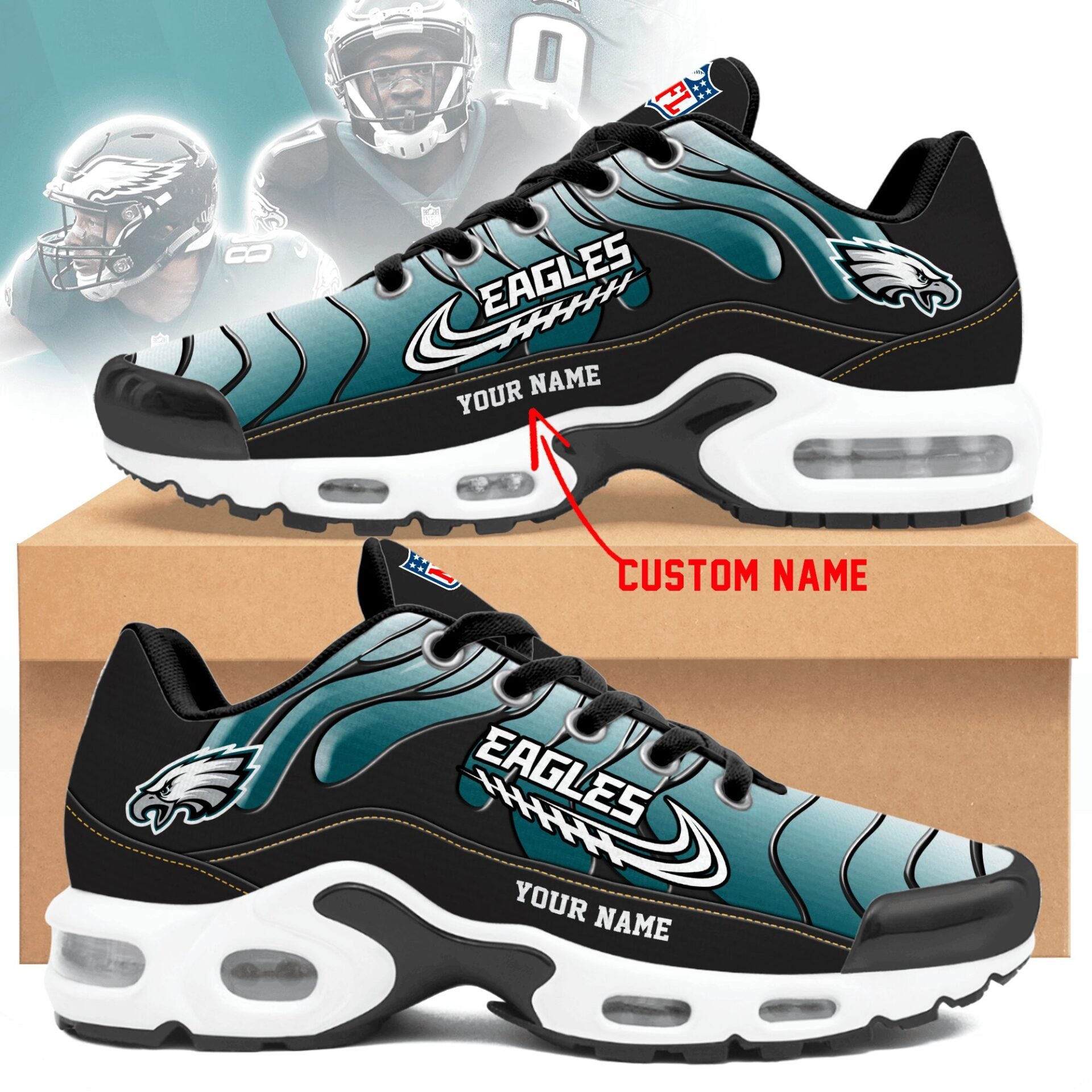 Ideafootwear Philadelphia Eagles TN Shoes Sneakers For Men And Women