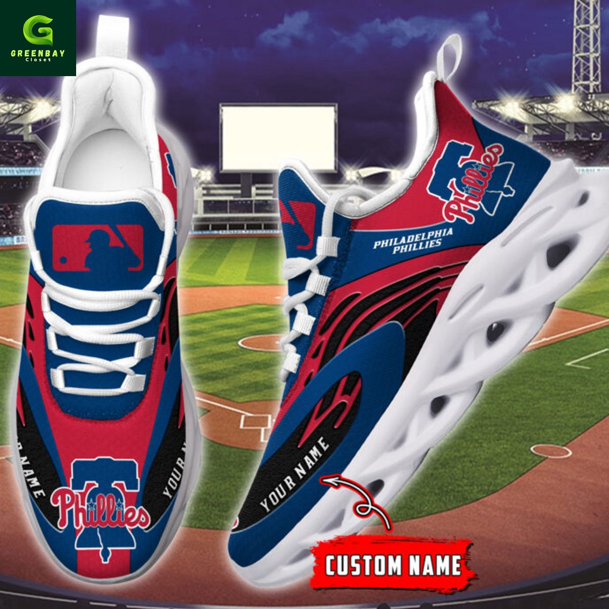 Ideafootwear Philadelphia Phillies Max Soul Shoes Sneakers For Men And Women