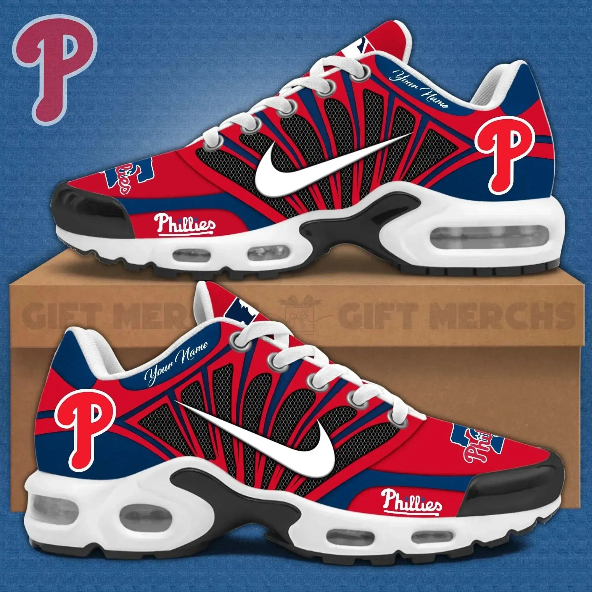 Ideafootwear Philadelphia Phillies TN Shoes Sneakers For Men And Women