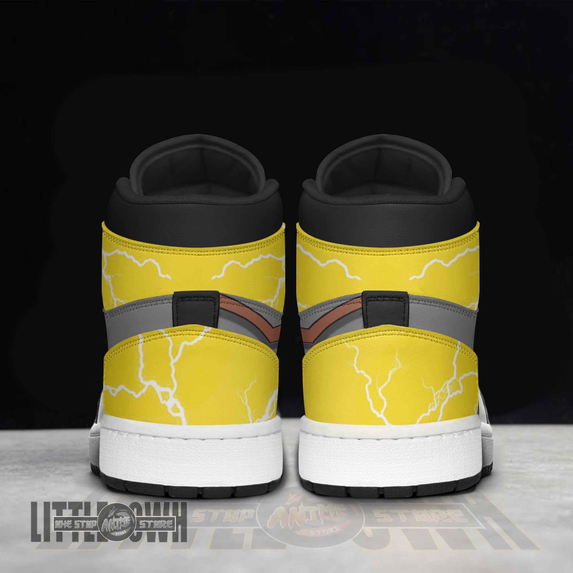 Ideafootwear Pikachu AJ1 High Sneakers Shoes For Men And Women