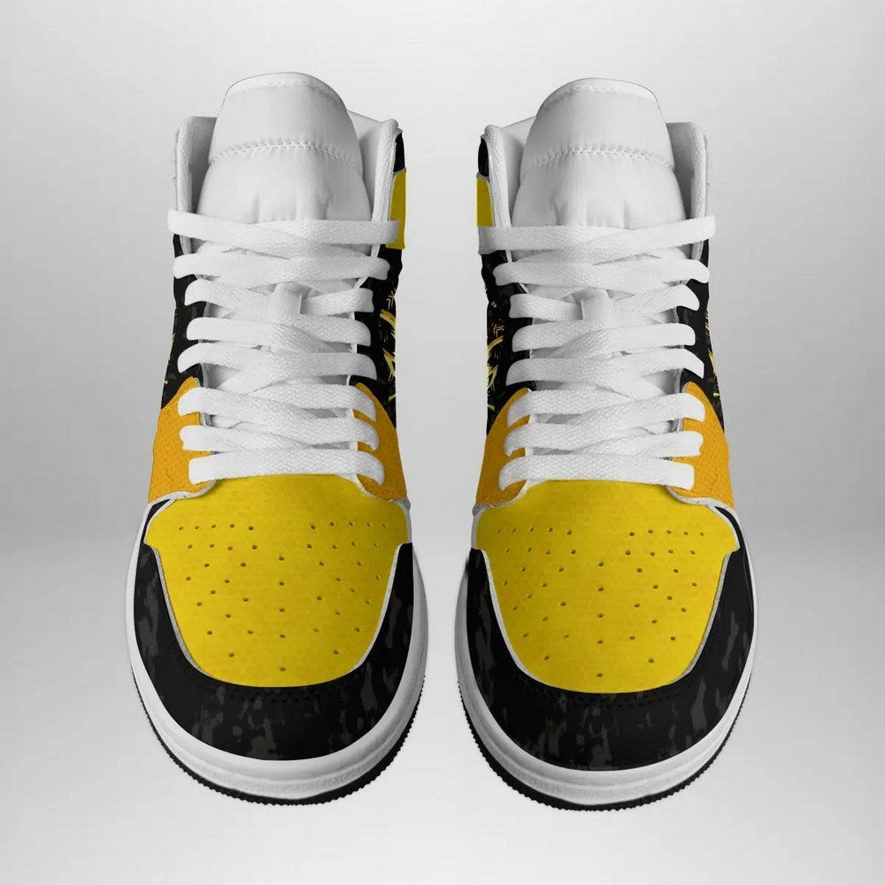 Ideafootwear Pikachu Attack Pokemon AJ1 High Sneakers Shoes For Men And Women