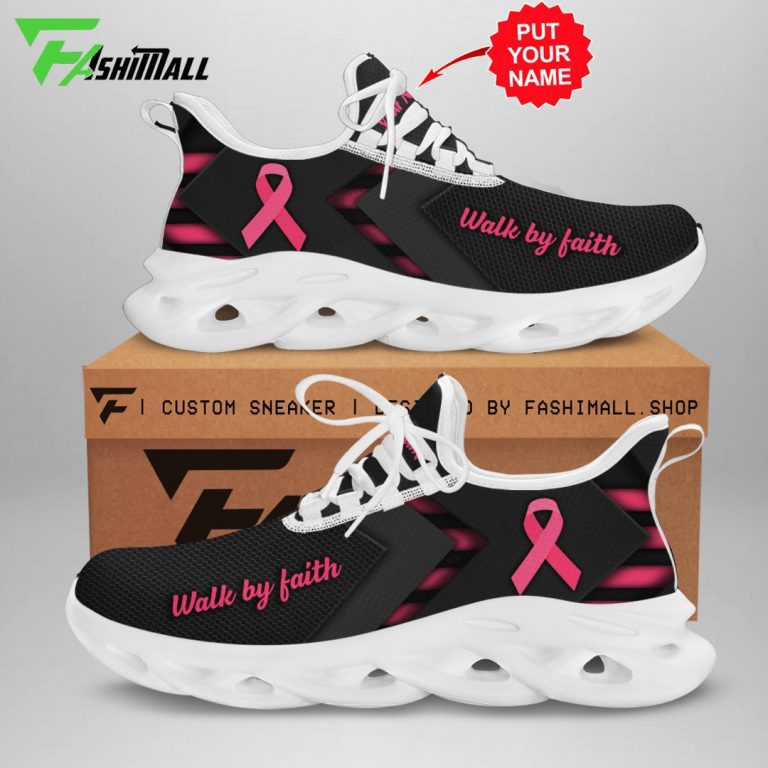 Ideafootwear Pink Ribbon Walk Max Soul Shoes Sneakers For Men And Women