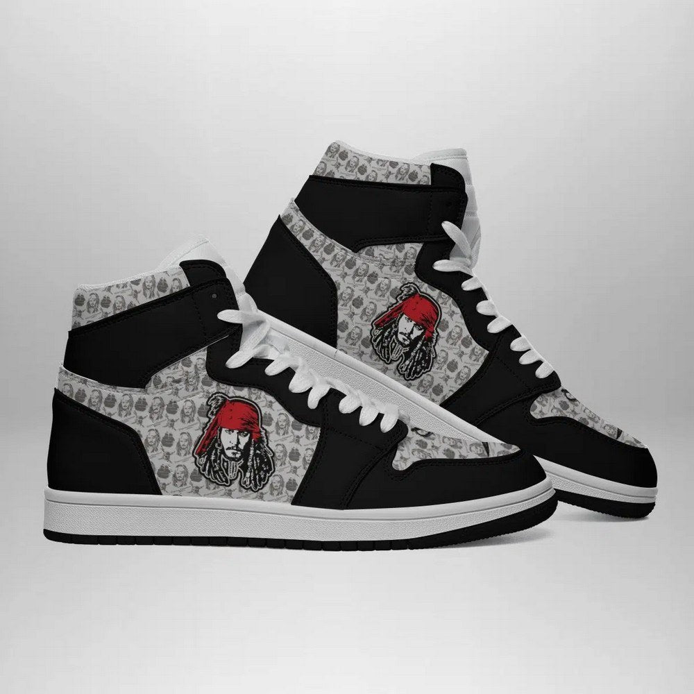 Ideafootwear Pirates of Carribean Disney AJ1 High Sneakers Shoes For Men And Women