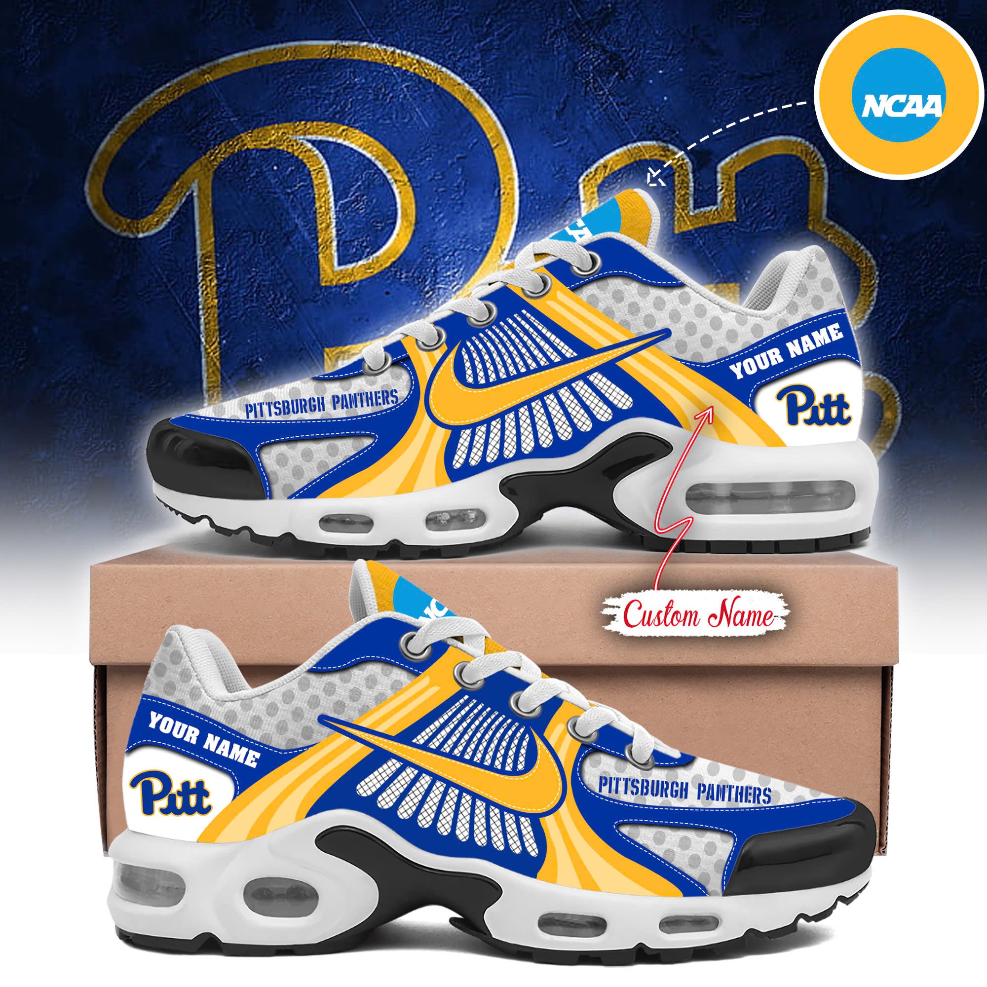 Ideafootwear Pittsburgh Panthers TN Shoes Sneakers For Men And Women