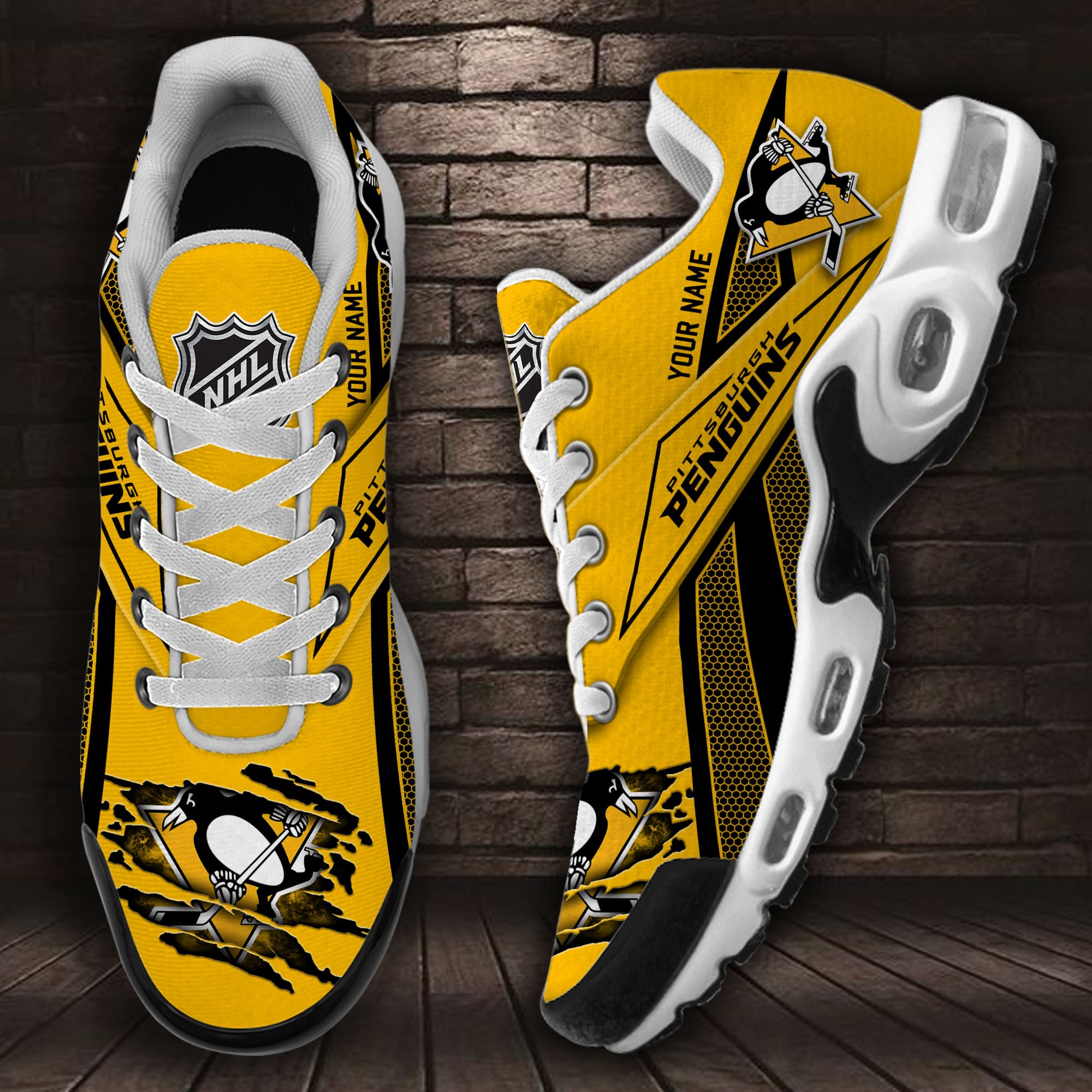 Ideafootwear Pittsburgh Penguins TN Shoes Sneakers For Men And Women