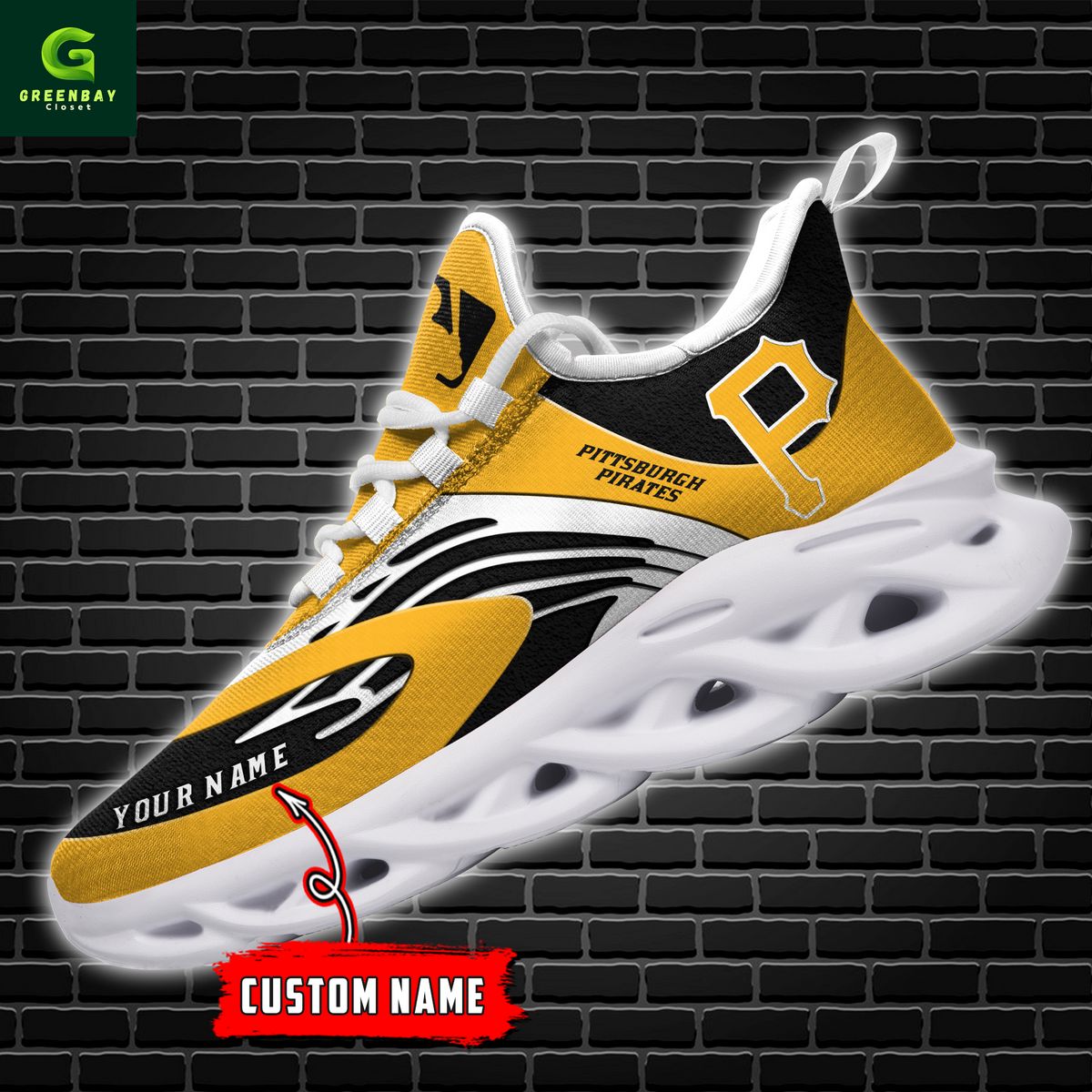 Ideafootwear Pittsburgh Pirates Max Soul Shoes Sneakers For Men And Women