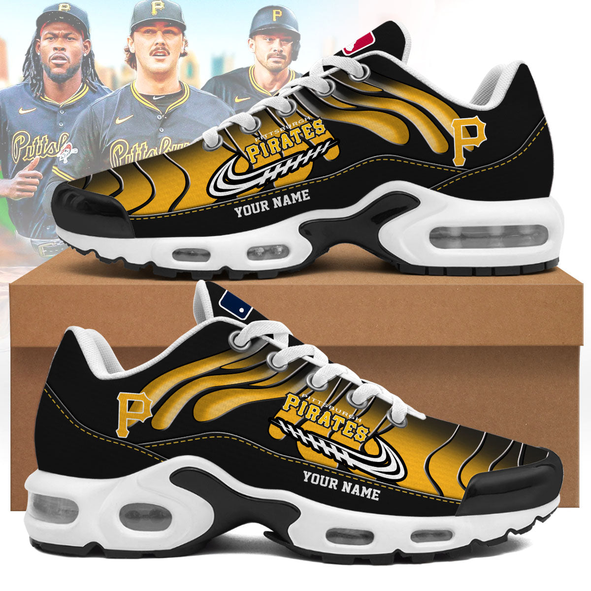 Ideafootwear Pittsburgh Pirates TN Shoes Sneakers For Men And Women