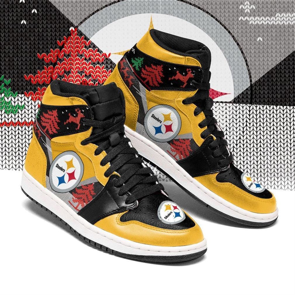 Ideafootwear Pittsburgh Steelers AJ1 High Sneakers Shoes For Men And Women