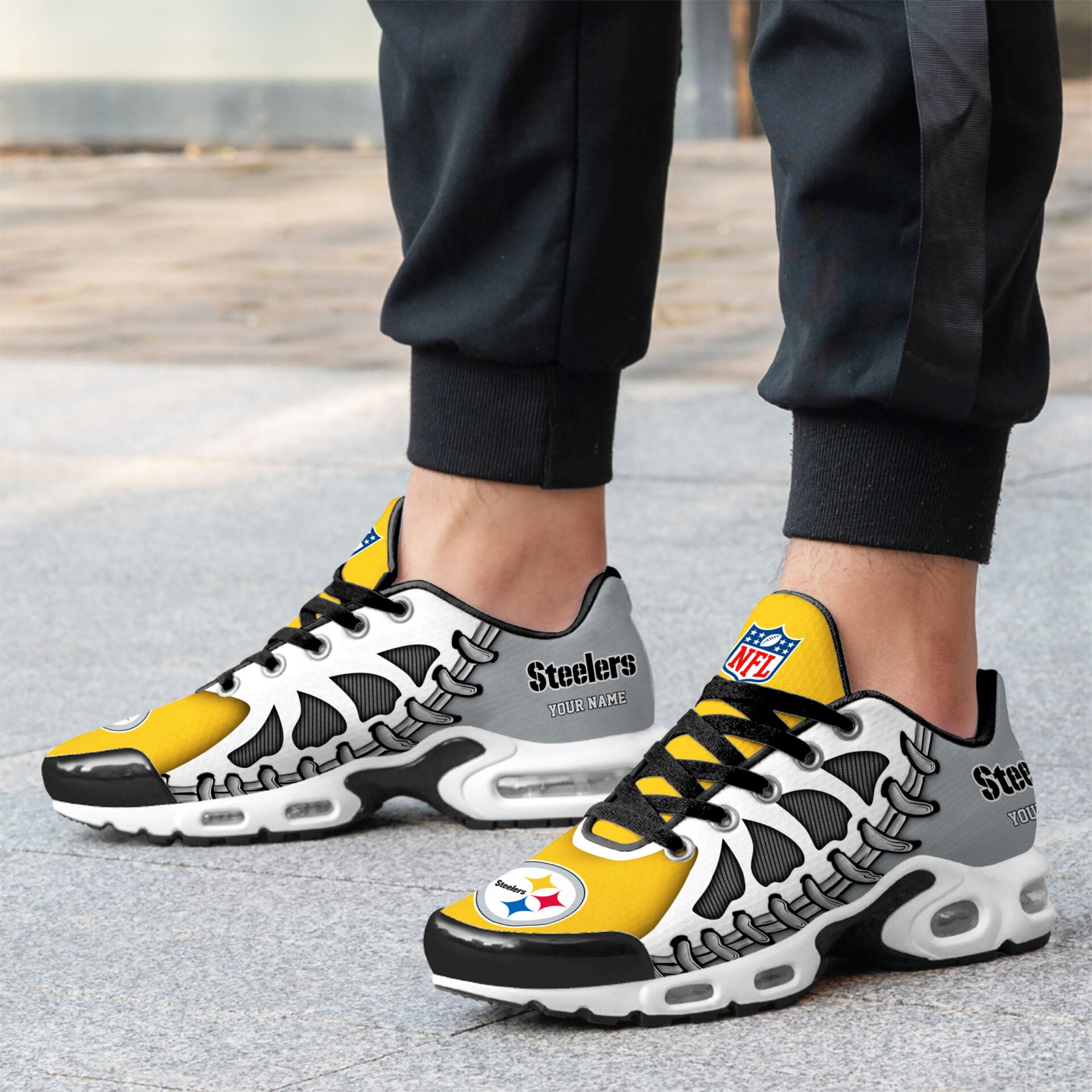 Ideafootwear Pittsburgh Steelers TN Shoes Sneakers For Men And Women
