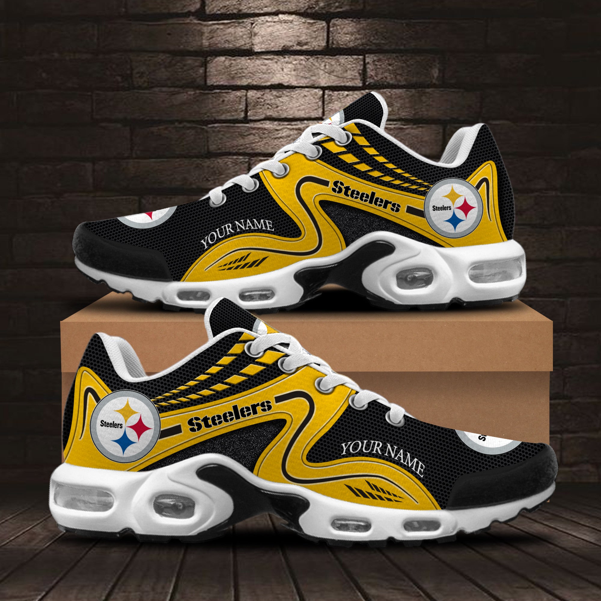 Ideafootwear Pittsburgh Steelers TN Shoes Sneakers For Men And Women