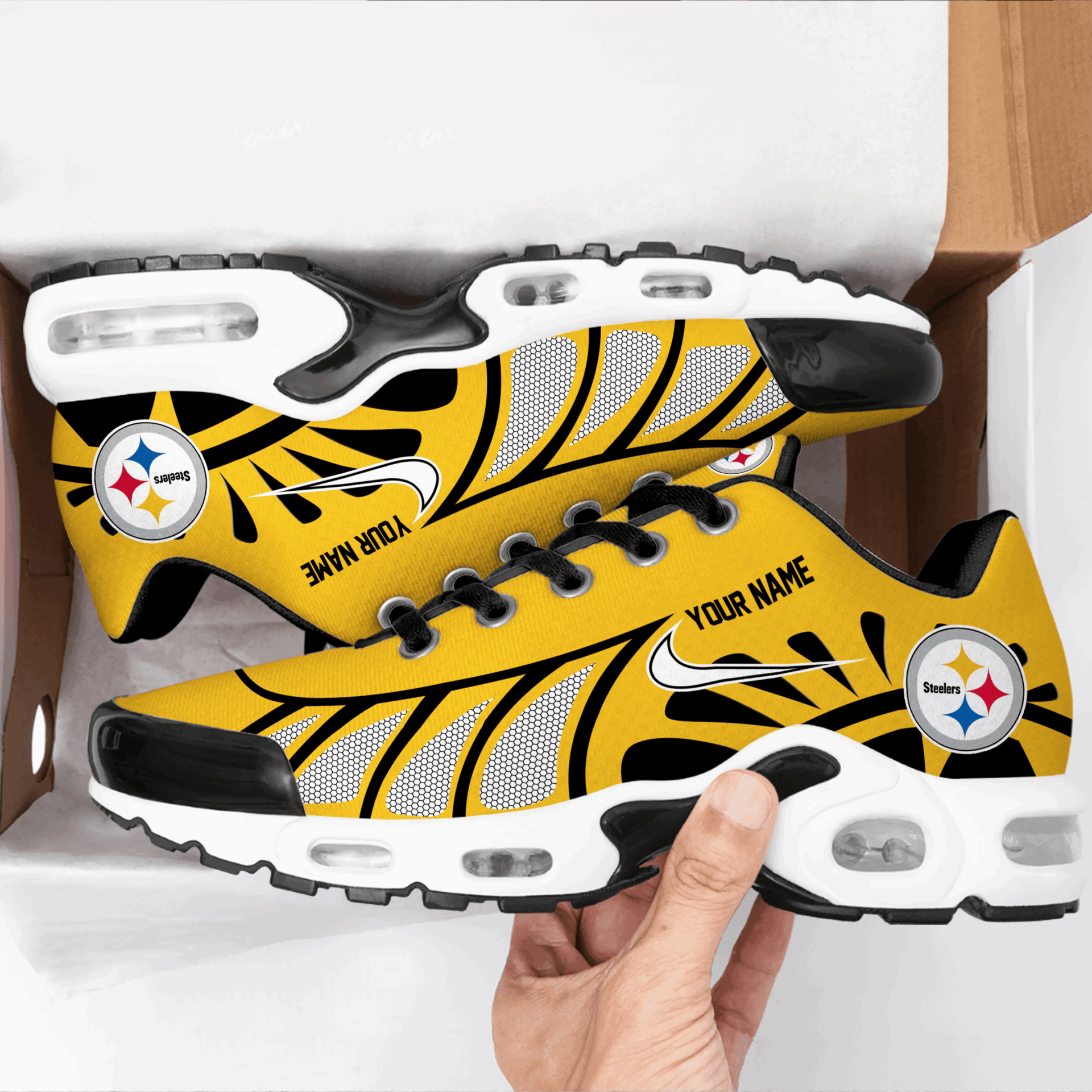 Ideafootwear Pittsburgh Steelers TN Shoes Sneakers For Men And Women