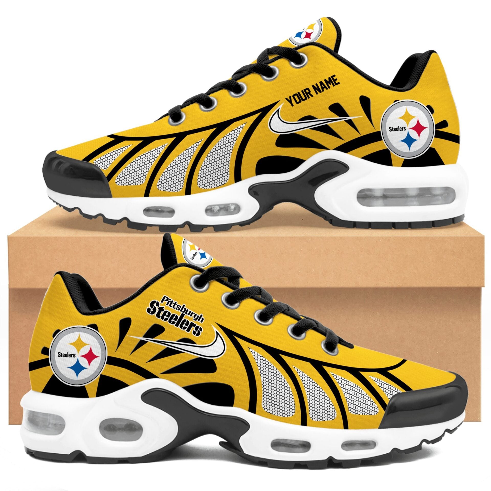 Ideafootwear Pittsburgh Steelers TN Shoes Sneakers For Men And Women