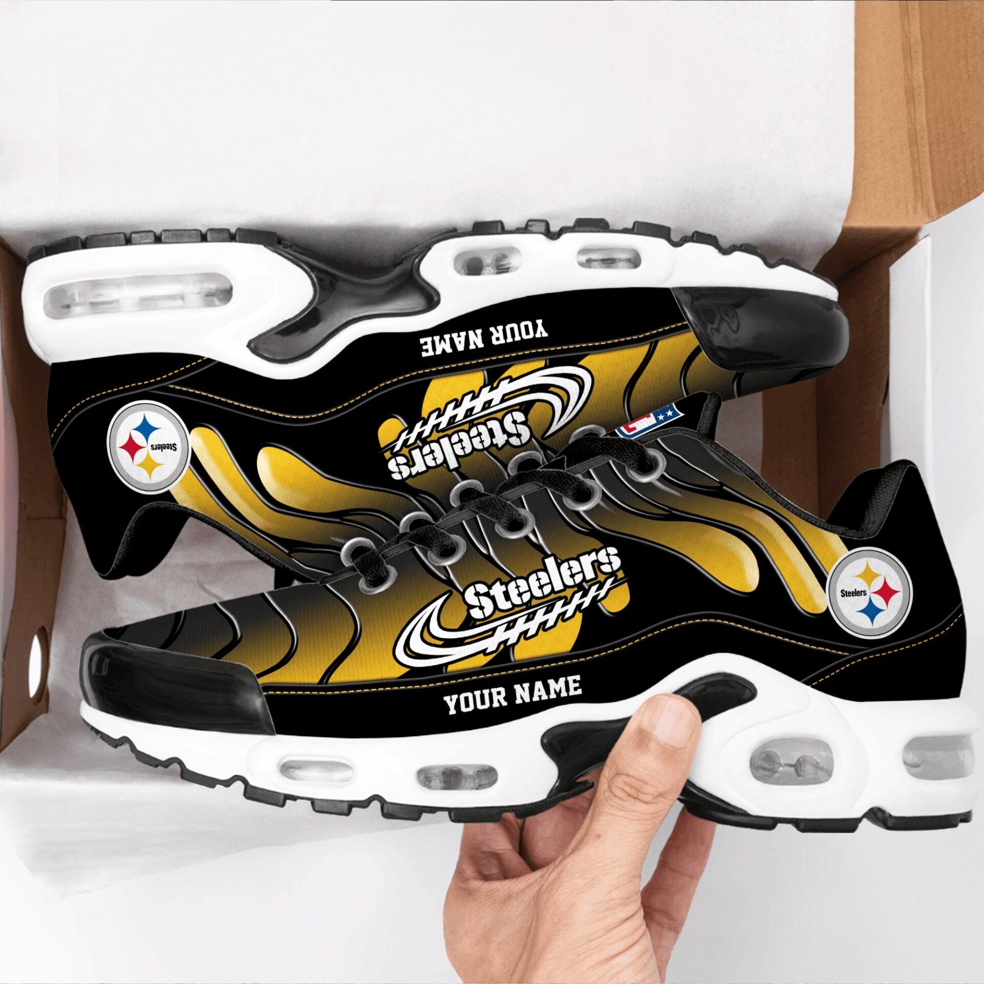 Ideafootwear Pittsburgh Steelers TN Shoes Sneakers For Men And Women