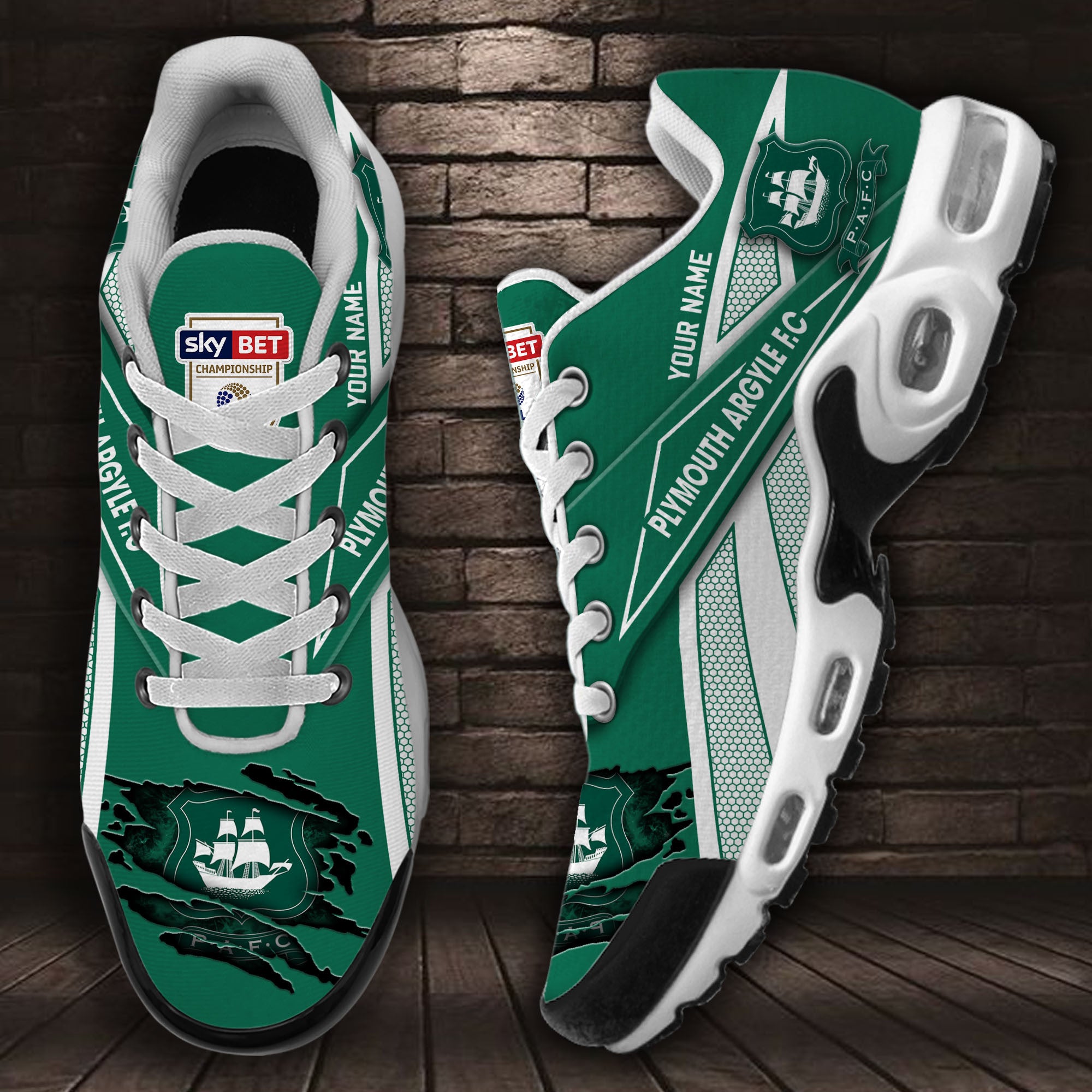 Ideafootwear Plymouth Argyle F.C TN Shoes Sneakers For Men And Women