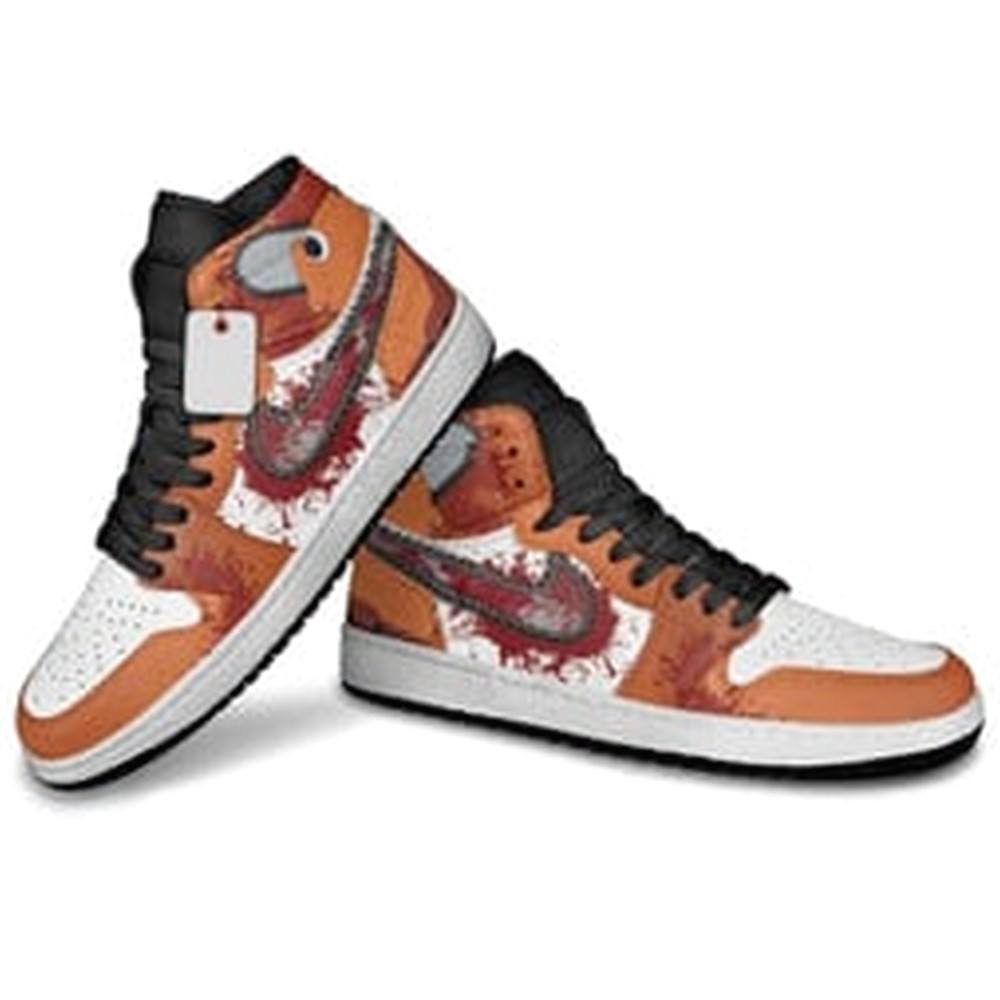 Ideafootwear Pochita Chainsaw man AJ1 High Sneakers Shoes For Men And Women