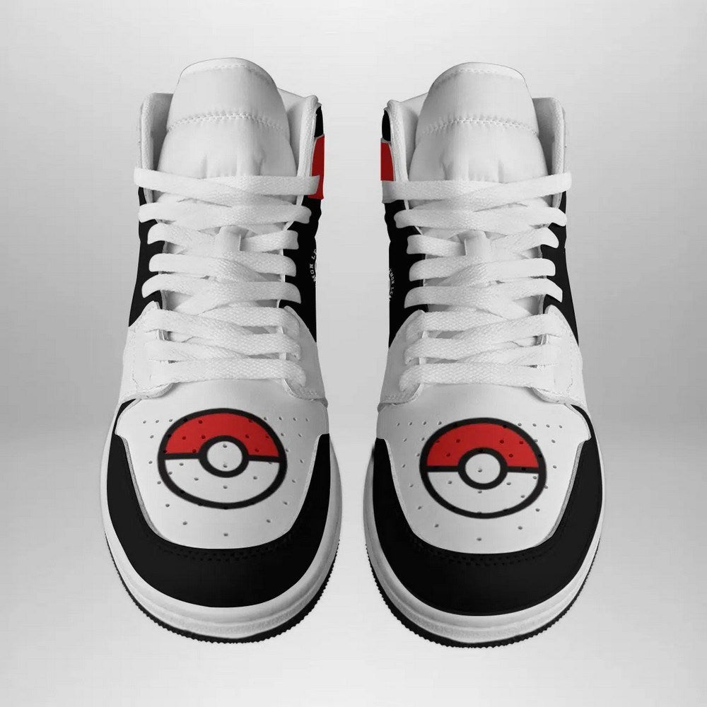 Ideafootwear Poke League Champion Pokemon  AJ1 High Sneakers Shoes For Men And Women