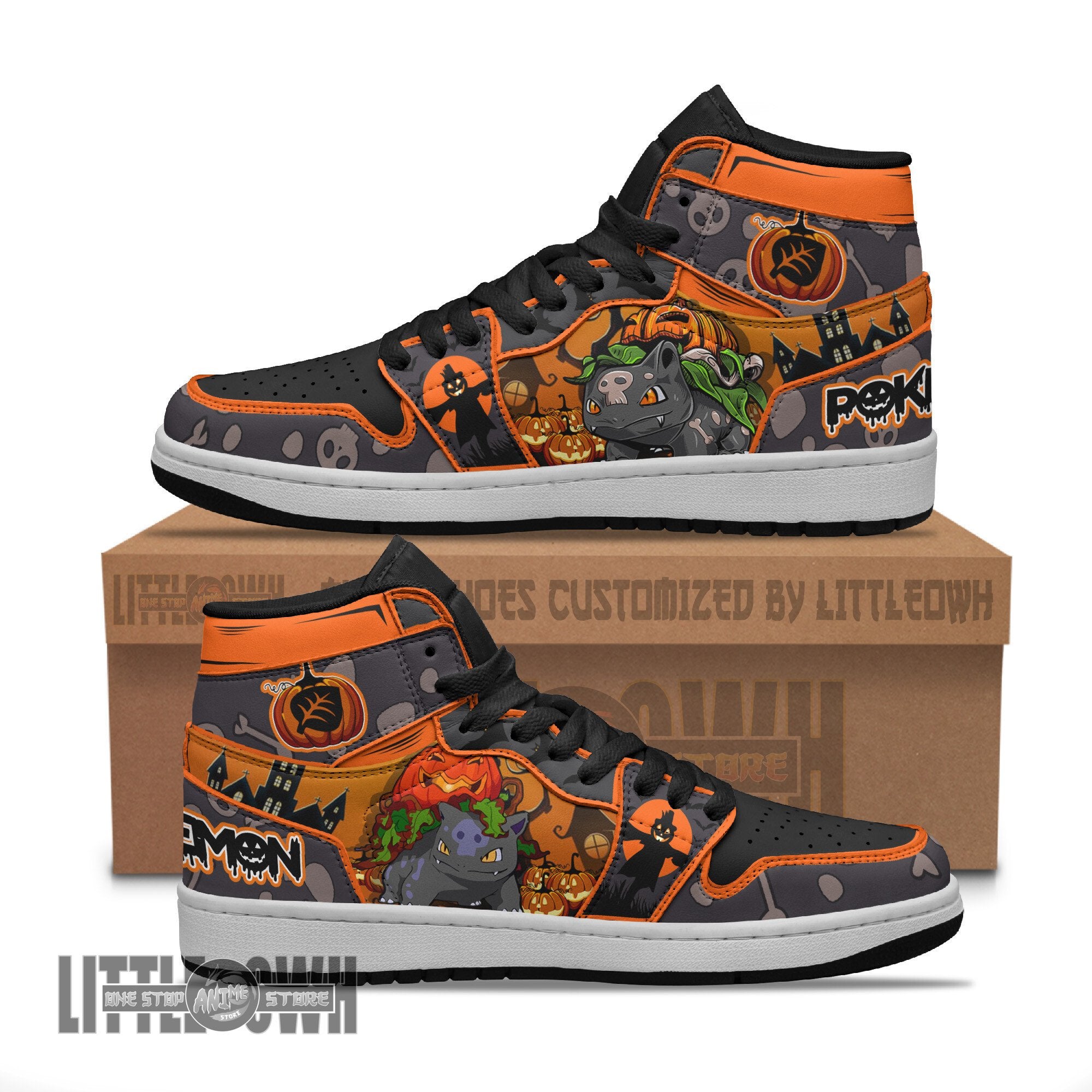 Ideafootwear Pokemon AJ1 High Sneakers Shoes For Men And Women