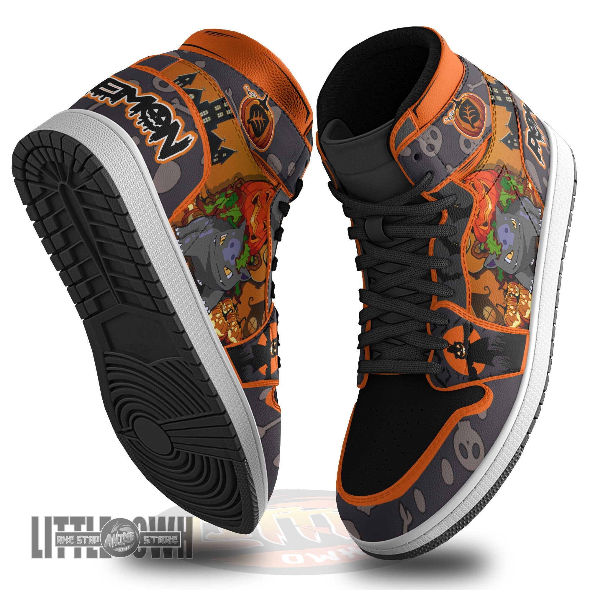 Ideafootwear Pokemon AJ1 High Sneakers Shoes For Men And Women