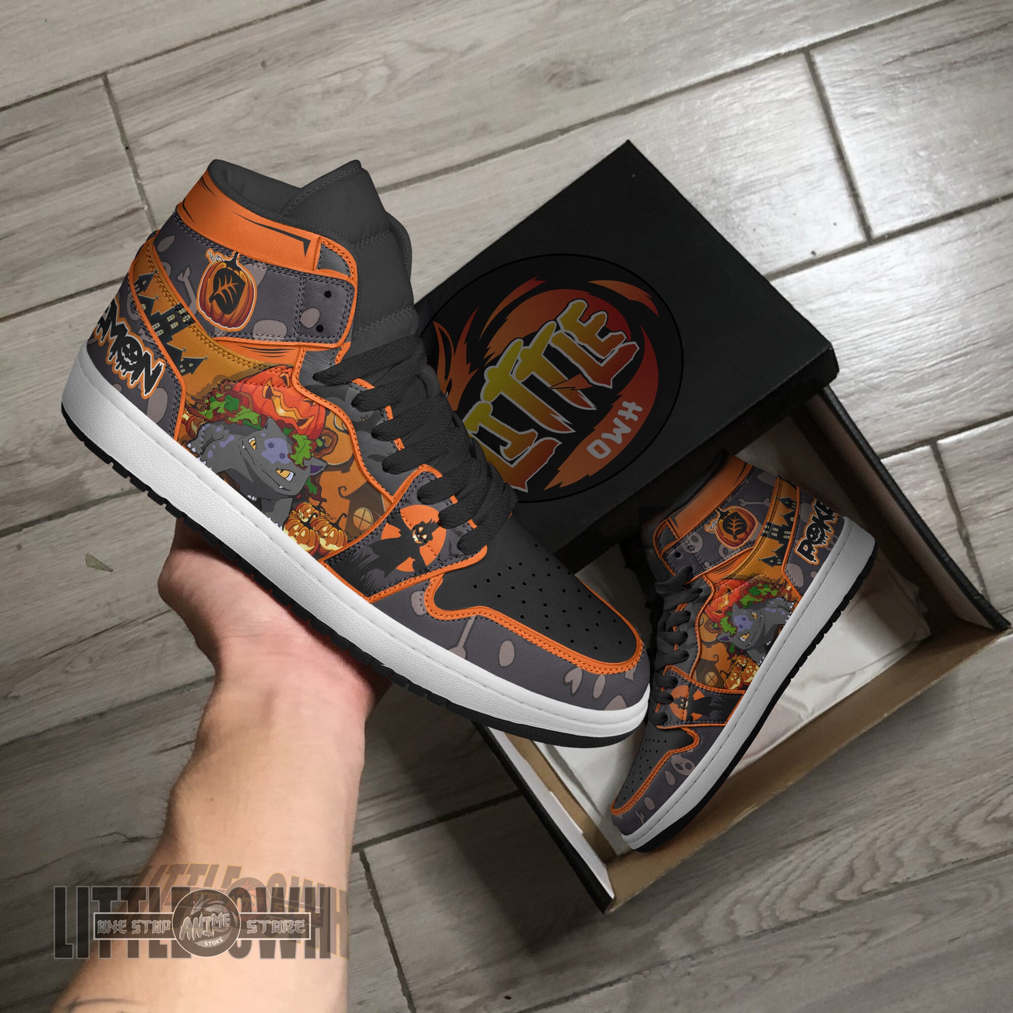 Ideafootwear Pokemon AJ1 High Sneakers Shoes For Men And Women