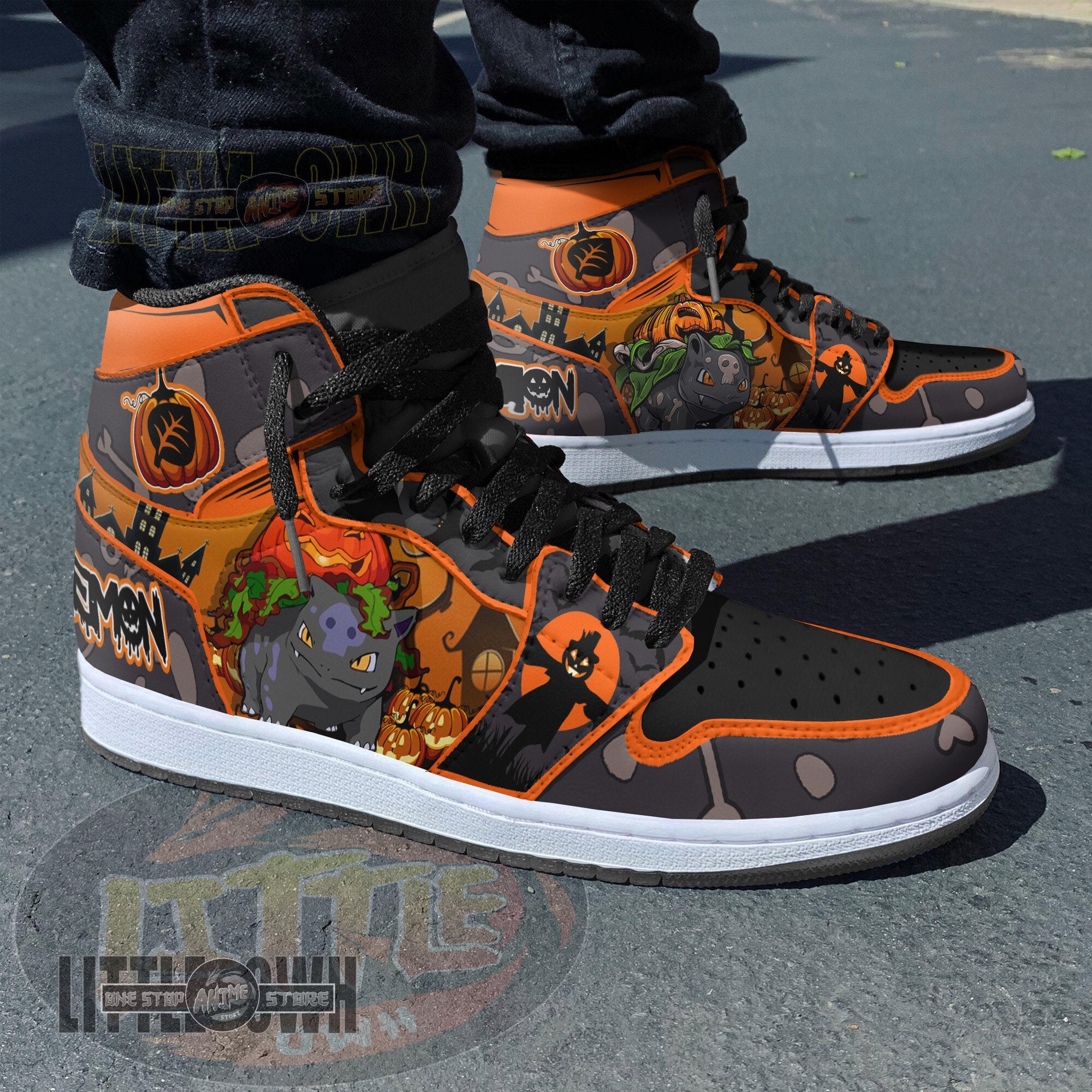 Ideafootwear Pokemon AJ1 High Sneakers Shoes For Men And Women