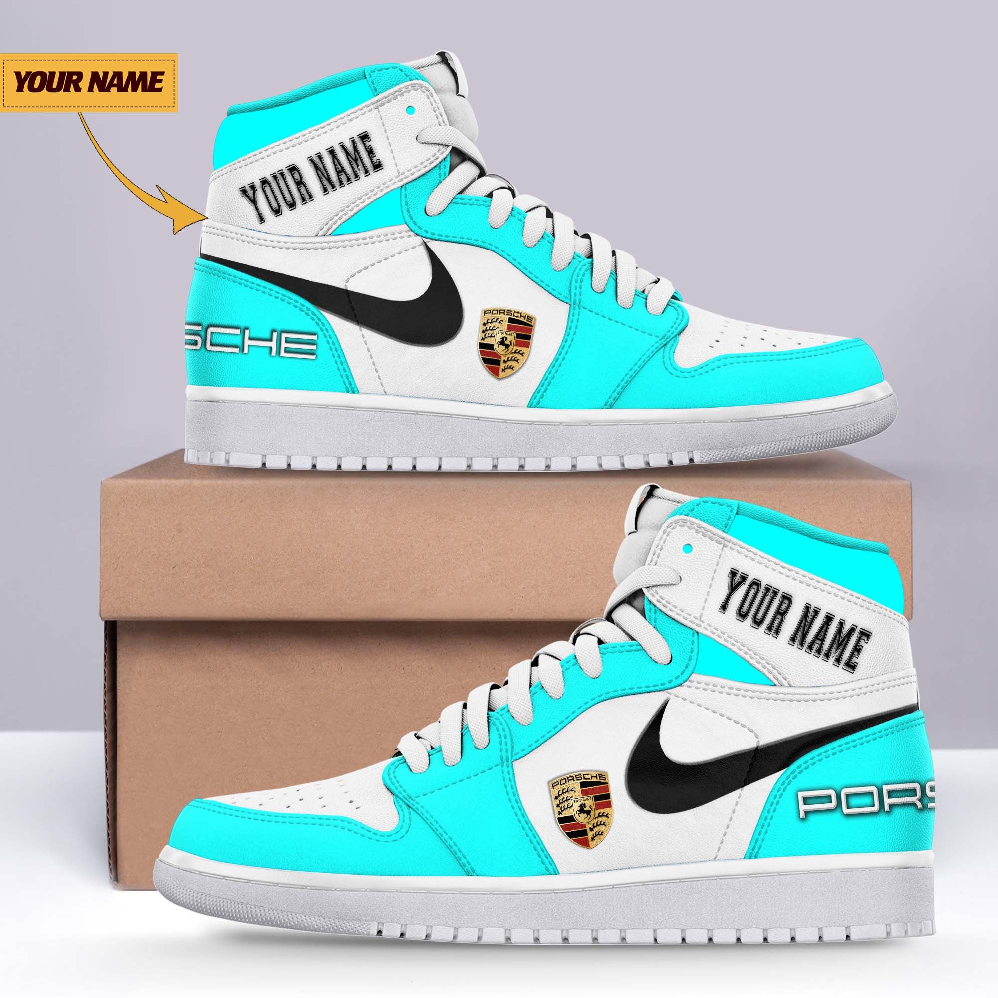 Ideafootwear Porsche AJ1 High Sneakers Shoes For Men And Women